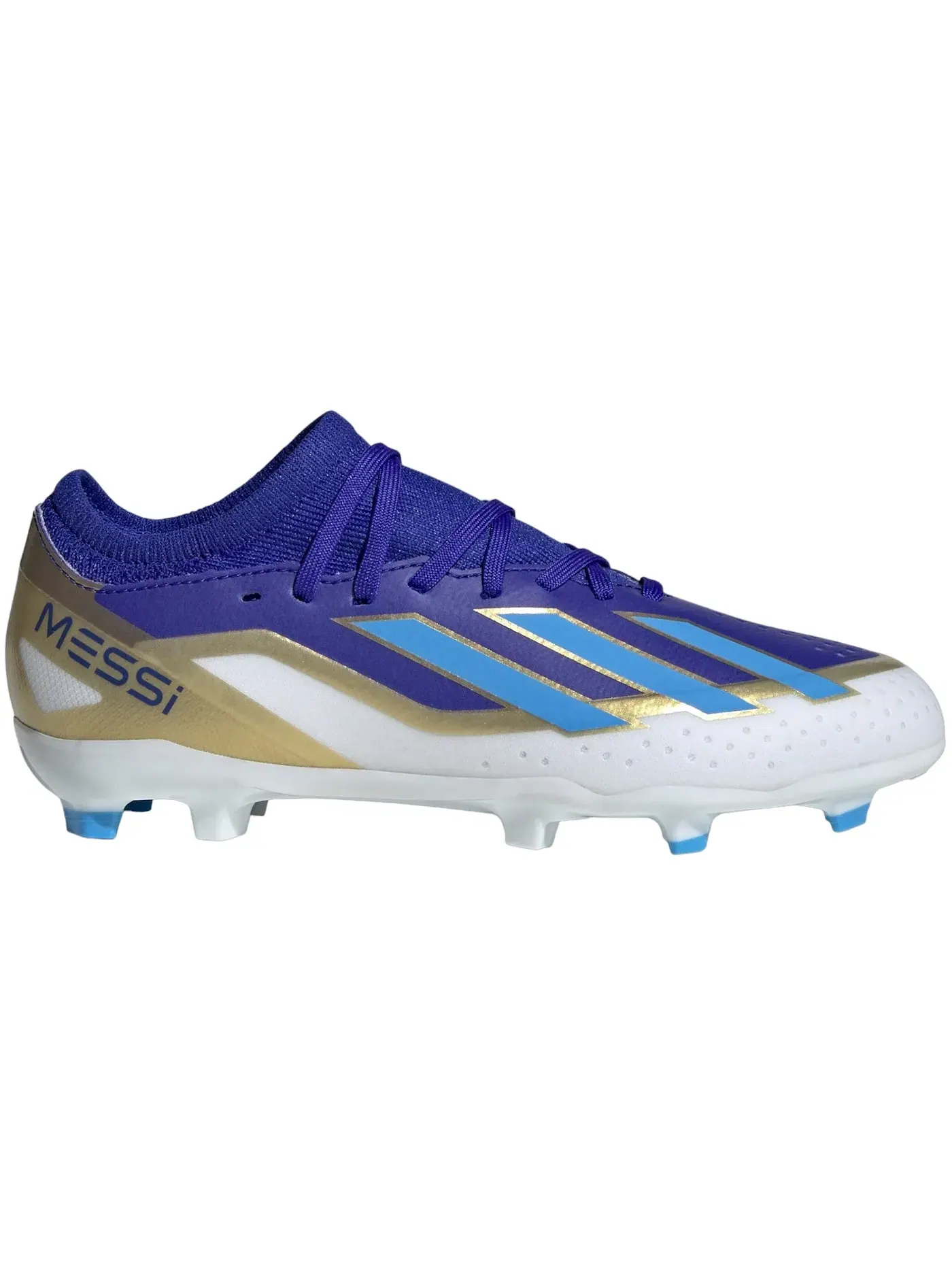 Детские бутсы для мальчиков с принтом Adidas Crazyfast Messi League FG — изображение 1 из 1, синий синий белый