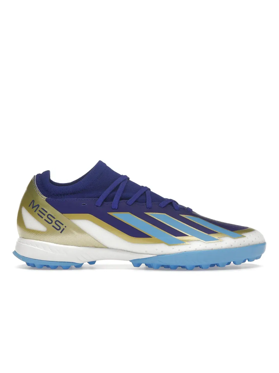 Мужские бутсы для игры на искусственном покрытии Adidas Crazyfast Messi League Turf — изображение 1 из 4, синий/синий/белый