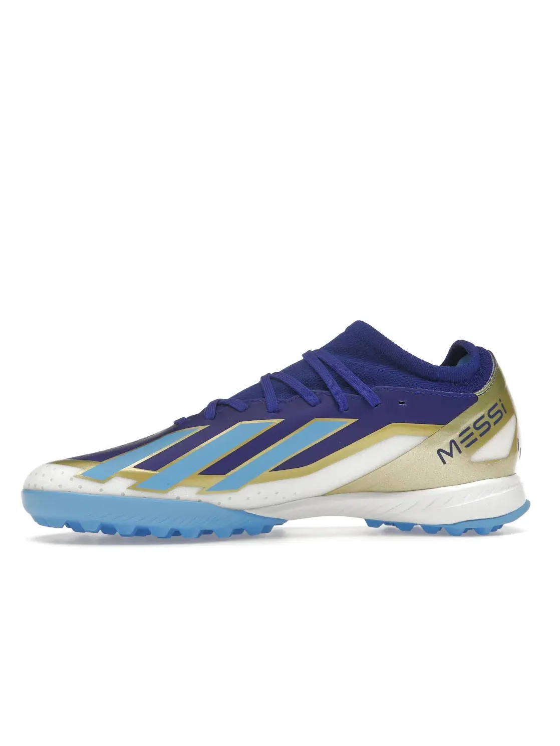 Мужские бутсы для игры на искусственном покрытии Adidas Crazyfast Messi League Turf — изображение 3 из 4, синий/синий/белый