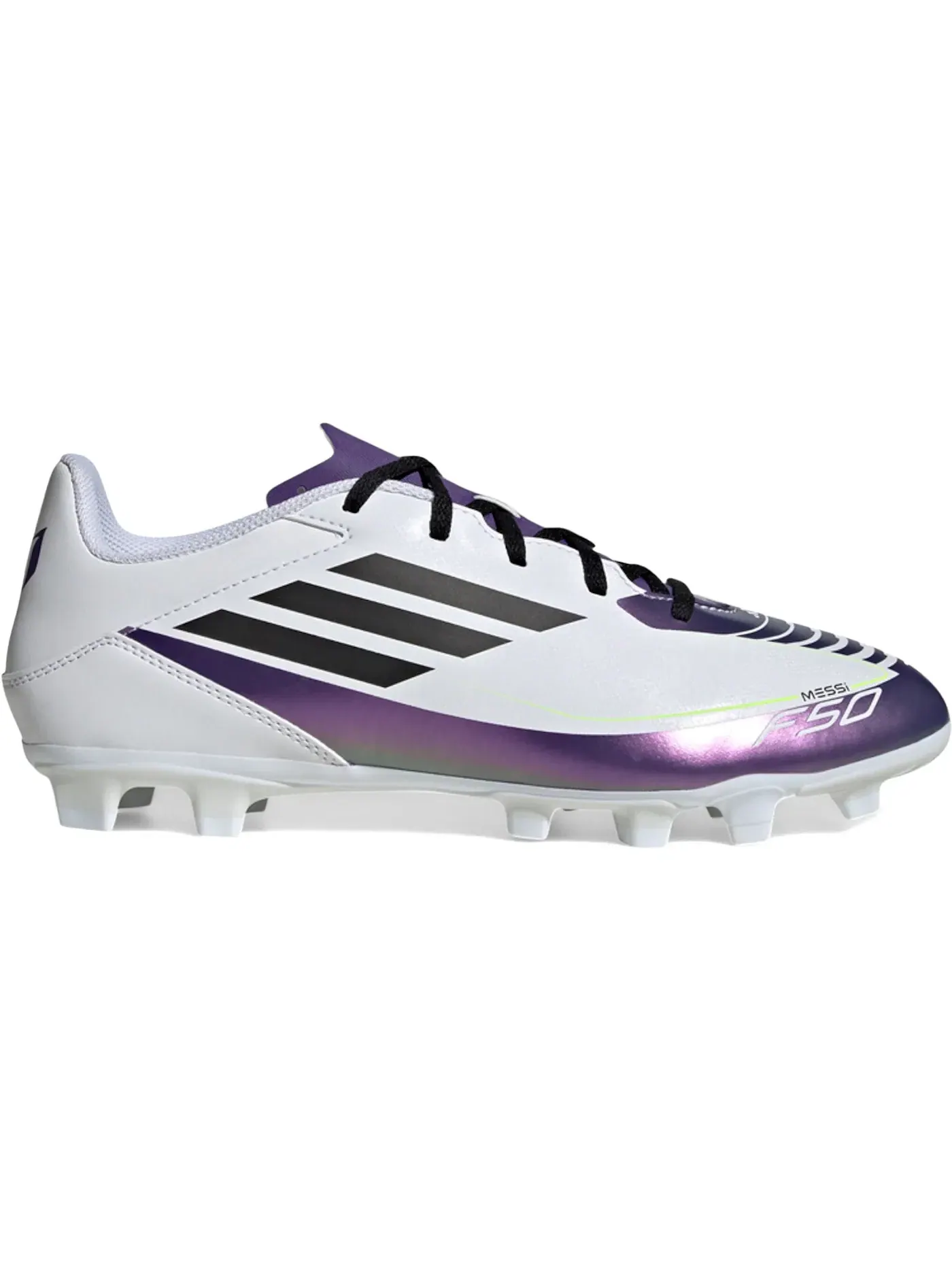 Мужские бутсы с принтом Adidas F50 Club FG/MG Messi Triunfo Estelar Adidas — изображение 1 из 1, белый/черный/фиолетовый