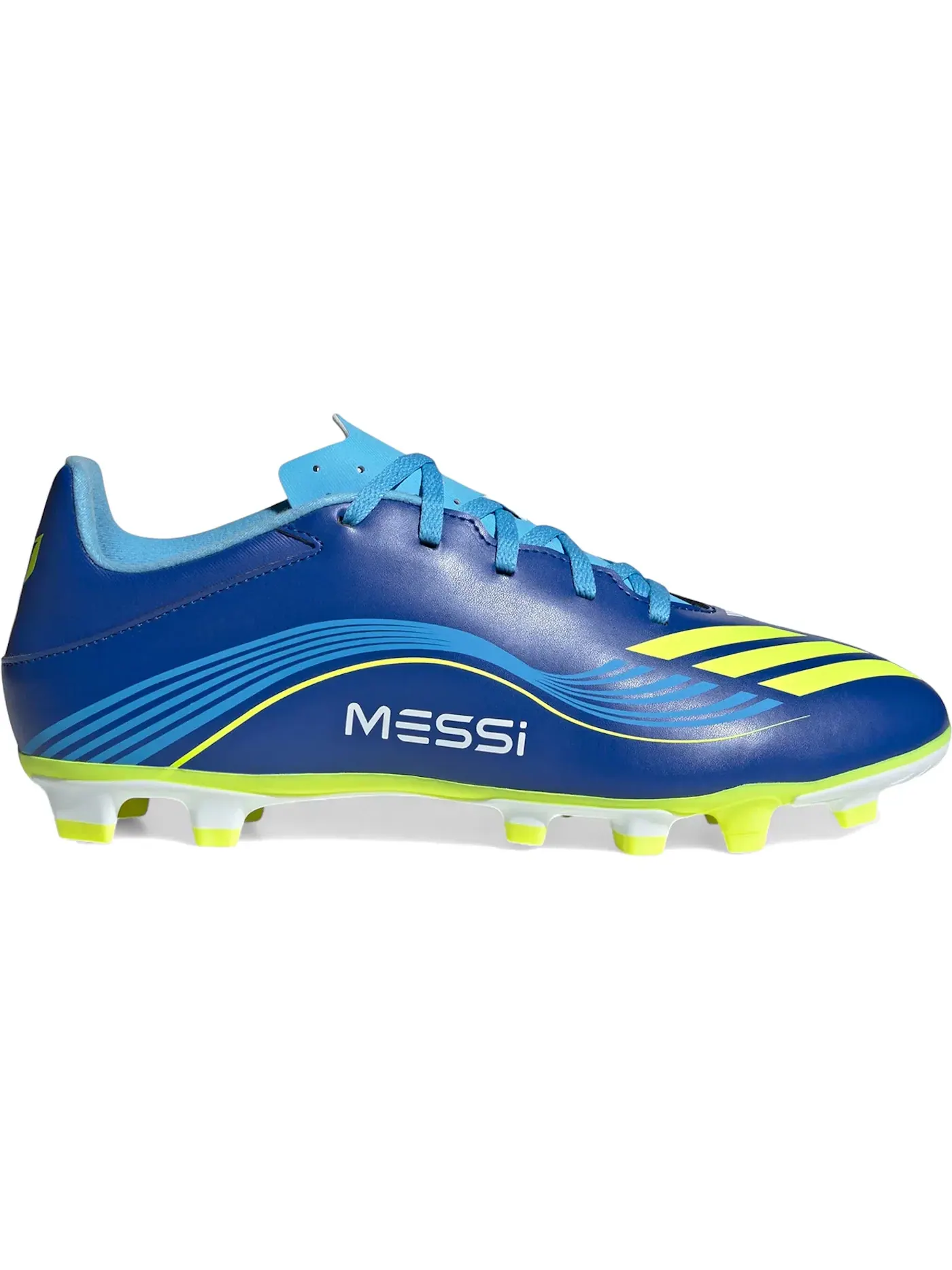Мужские бутсы с шипами Adidas F50 Club FG/MG — изображение 1 из 1, синий желтый синий