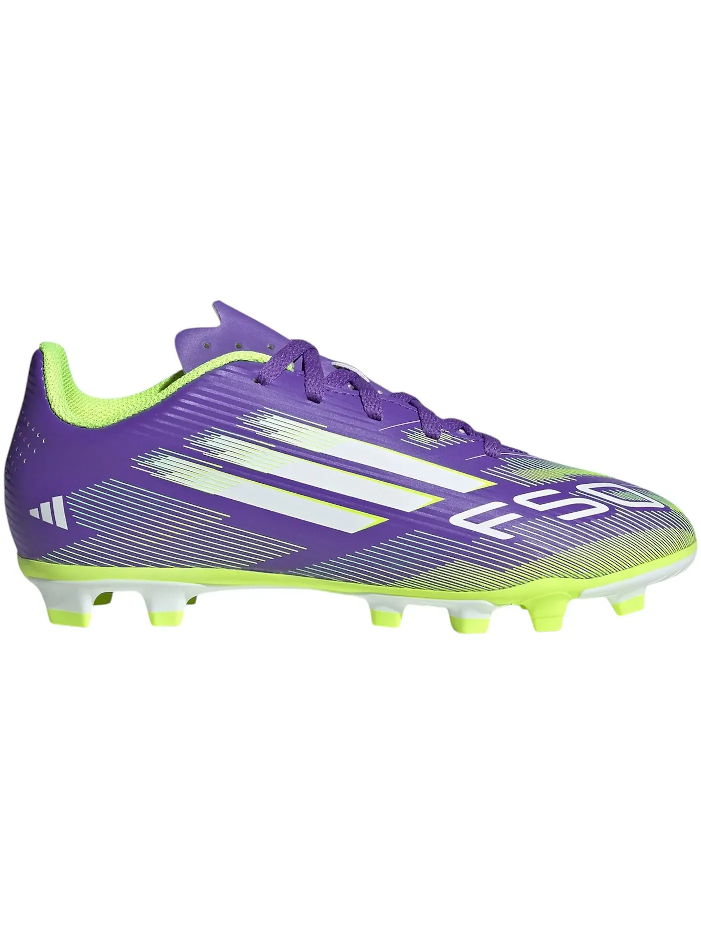 Детские бутсы Adidas F50 Club FG/MG — изображение 1 из 1, фиолетовый белый