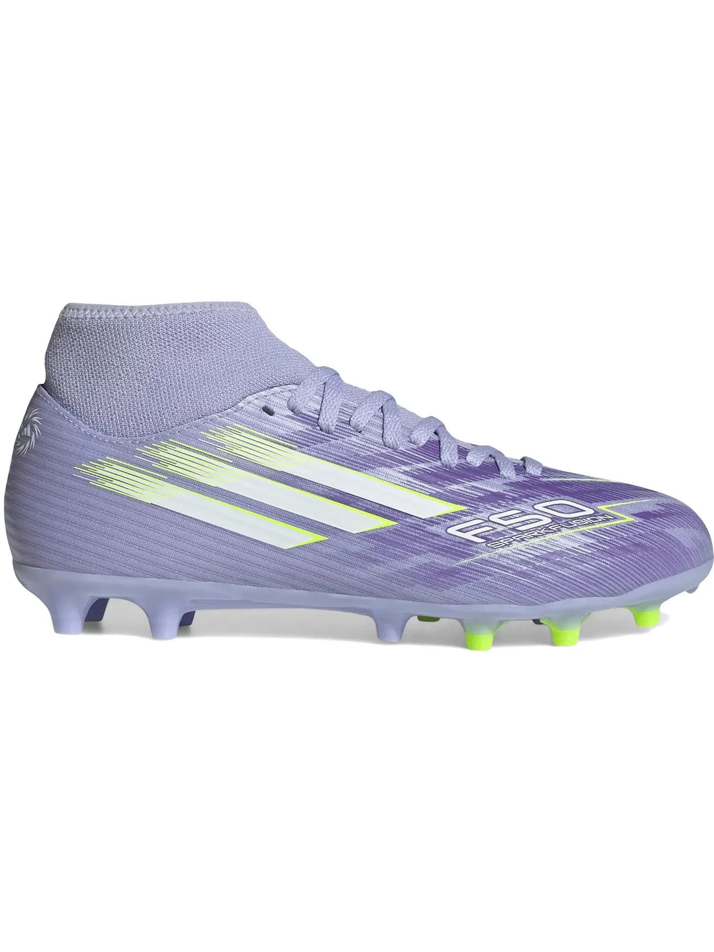 Женские бутсы с высоким верхом Adidas F50 Club Mid-Cut FG/AG — изображение 1 из 1, фиолетовый//фиолетовый
