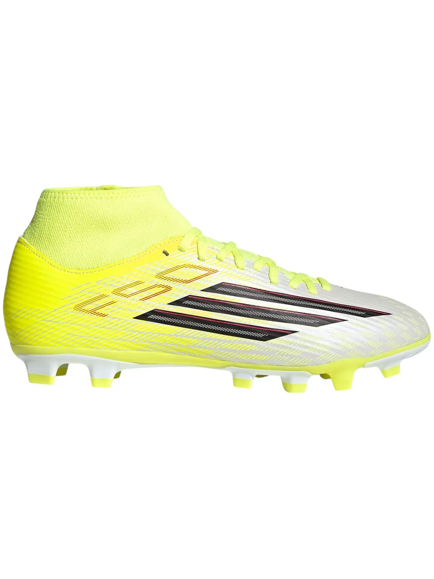 Мужские бутсы с принтом Adidas F50 Club Mid Cut FG/MG — изображение 1 из 1, желтый черный красный