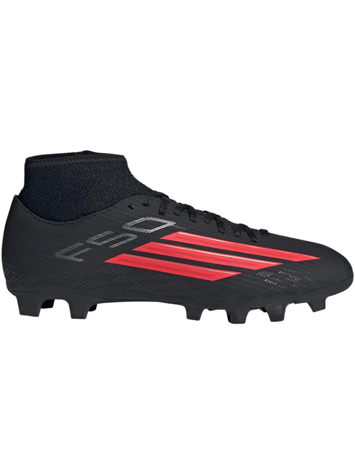 Мужские бутсы с полным шипом Adidas F50 Club Mid Cut FG/MG — изображение 1 из 1, черный/красный/черный