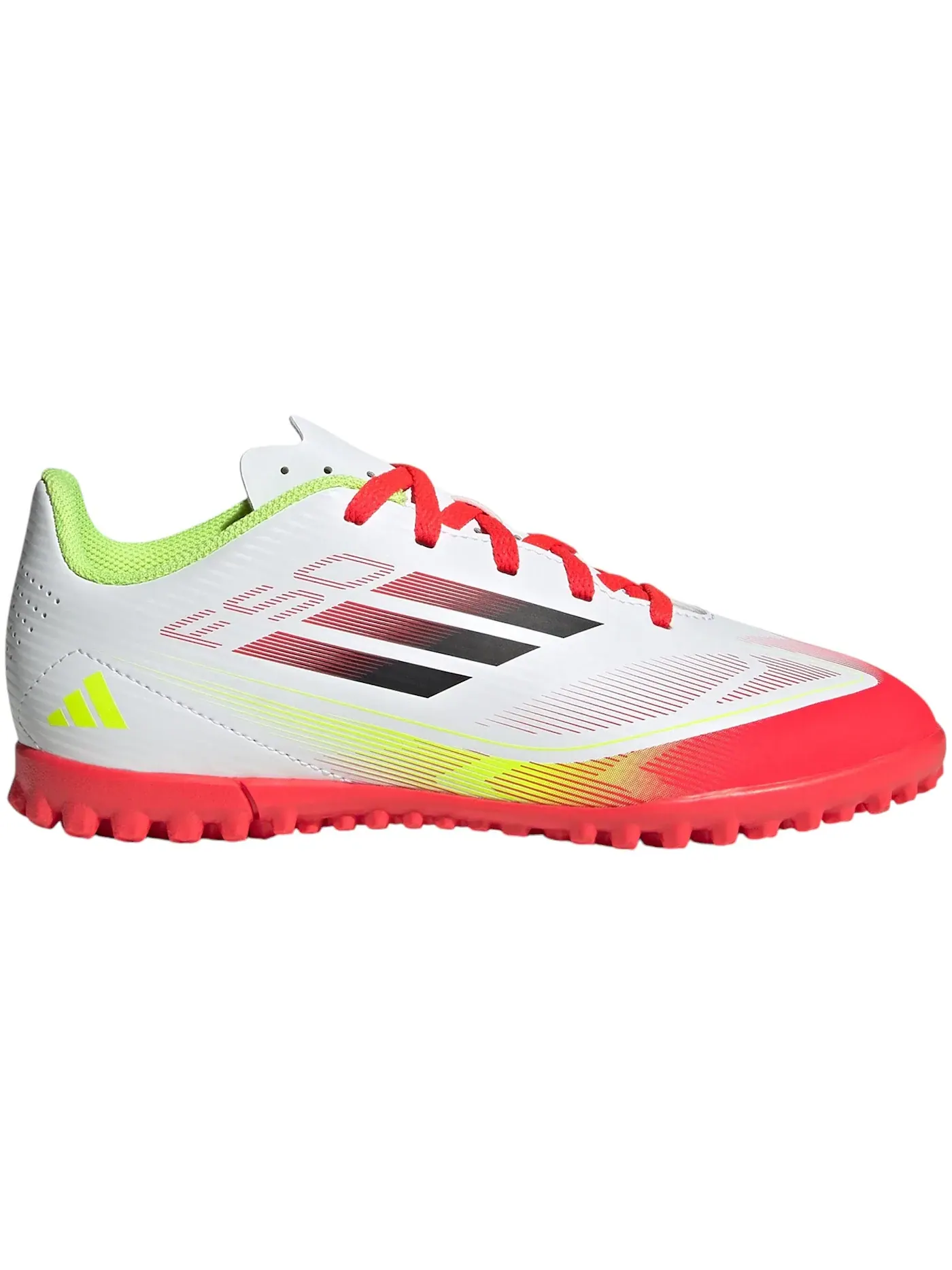 Детские бутсы с длинным рукавом Adidas F50 Club Turf — изображение 1 из 1, белый черный желтый