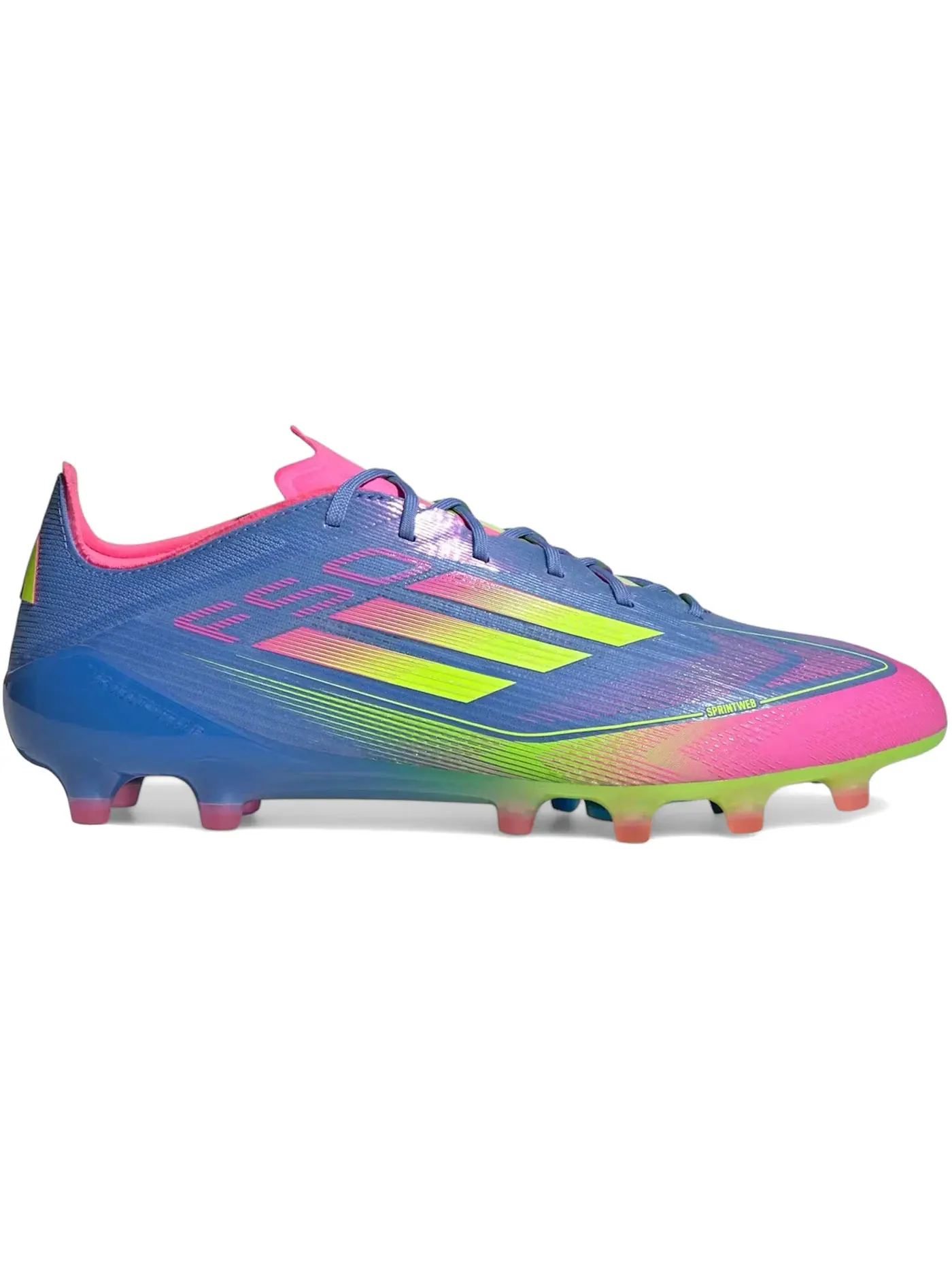 Мужские бутсы с шипами Adidas F50 Elite AG — изображение 1 из 1, синий//розовый