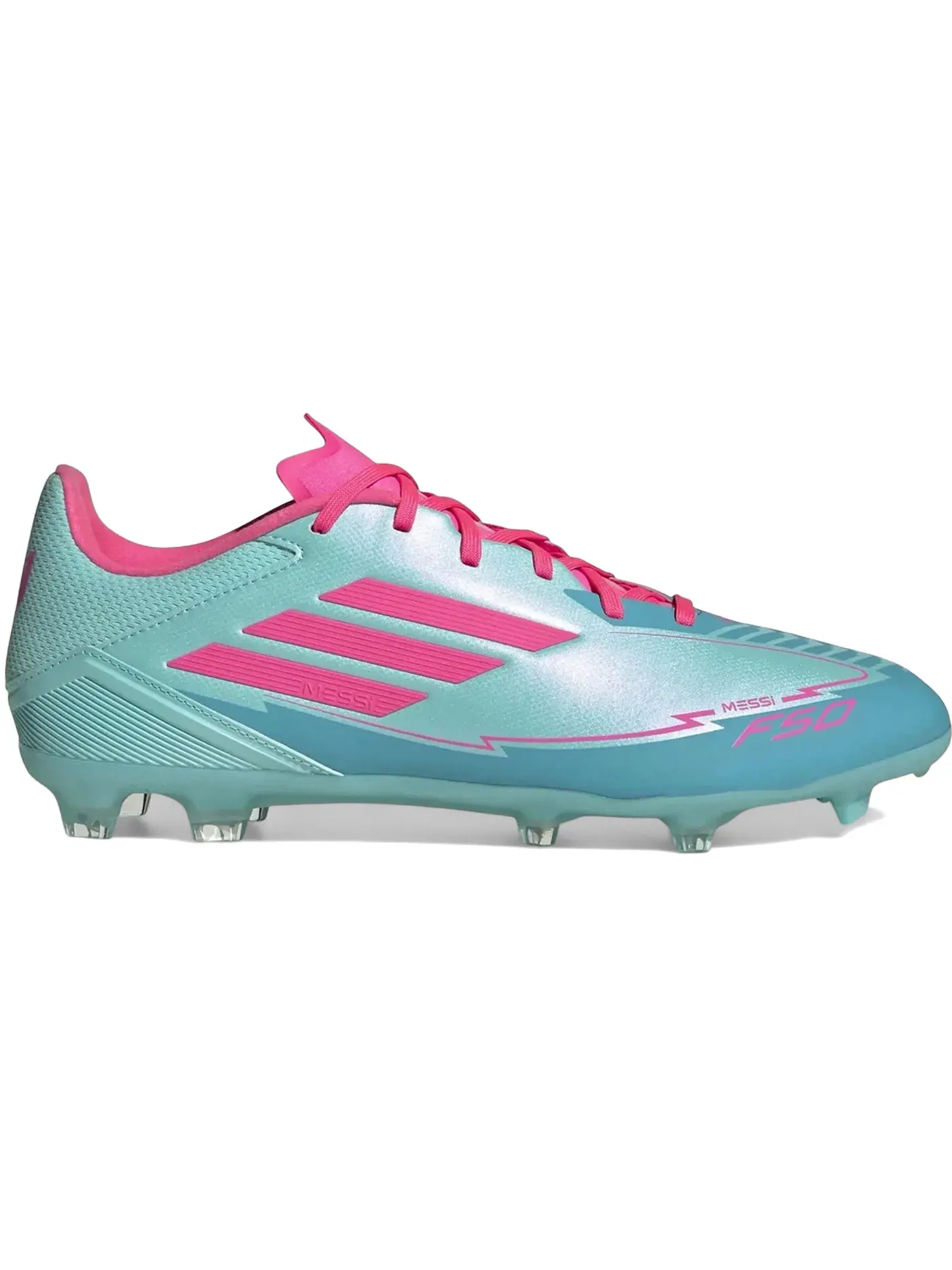 Детские бутсы с длинным рукавом Adidas F50 Elite FG — изображение 1 из 1, голубой/розовый/голубой