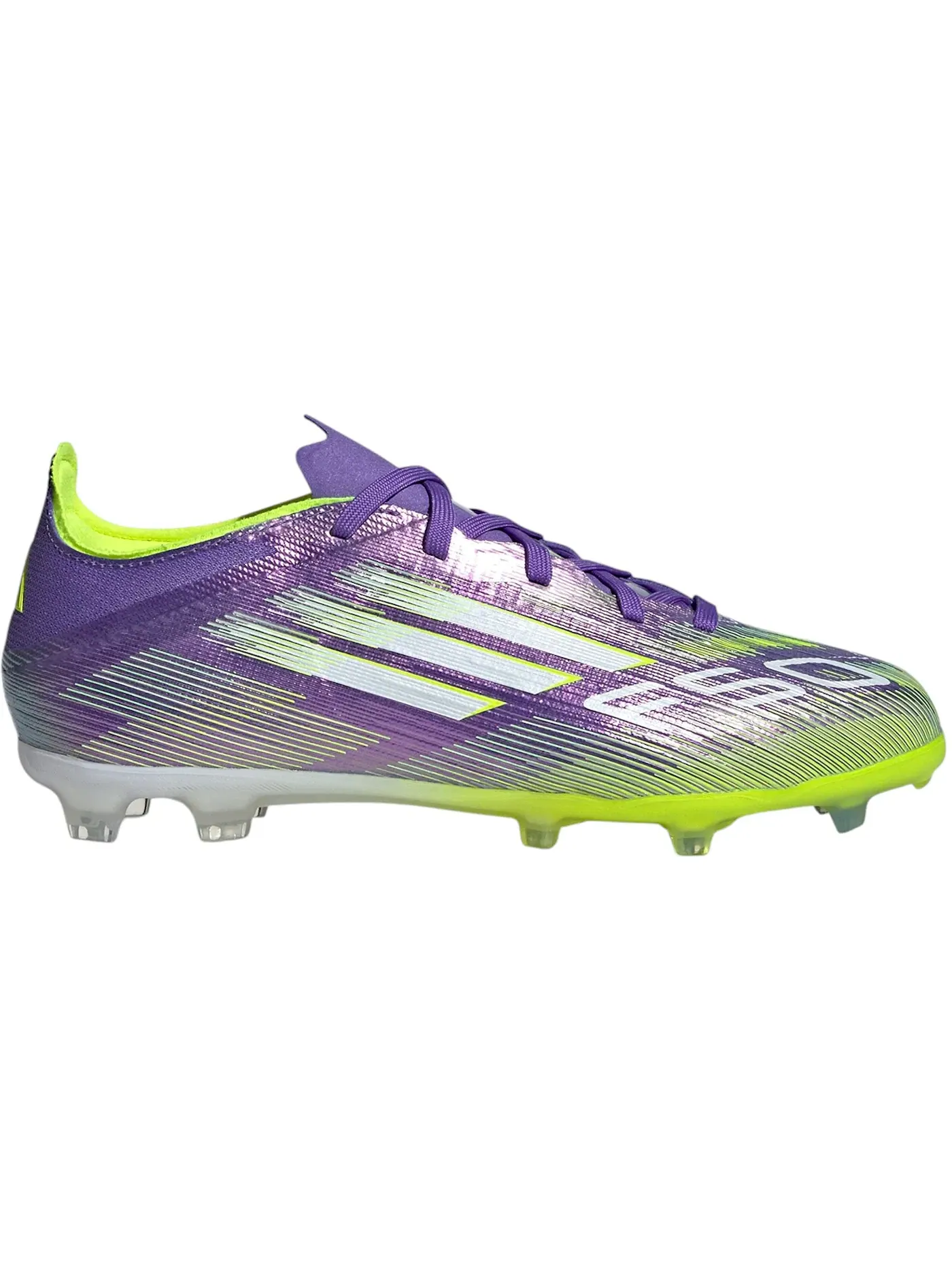 Детские бутсы с принтом Adidas F50 Elite FG — изображение 1 из 1, фиолетовый белый