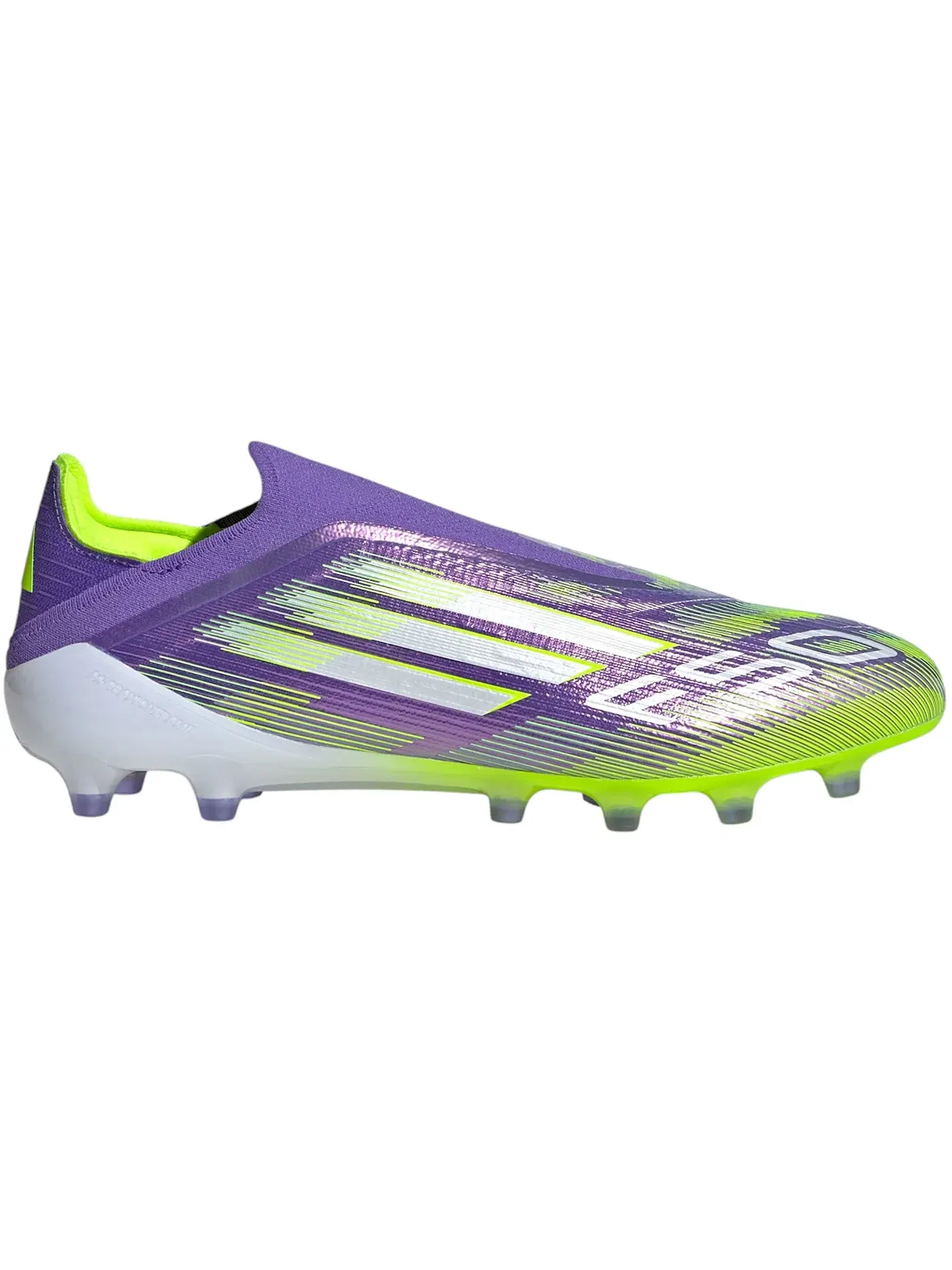 Мужские бутсы без шнурков Adidas F50 Elite Laceless AG — изображение 1 из 1, фиолетовый белый