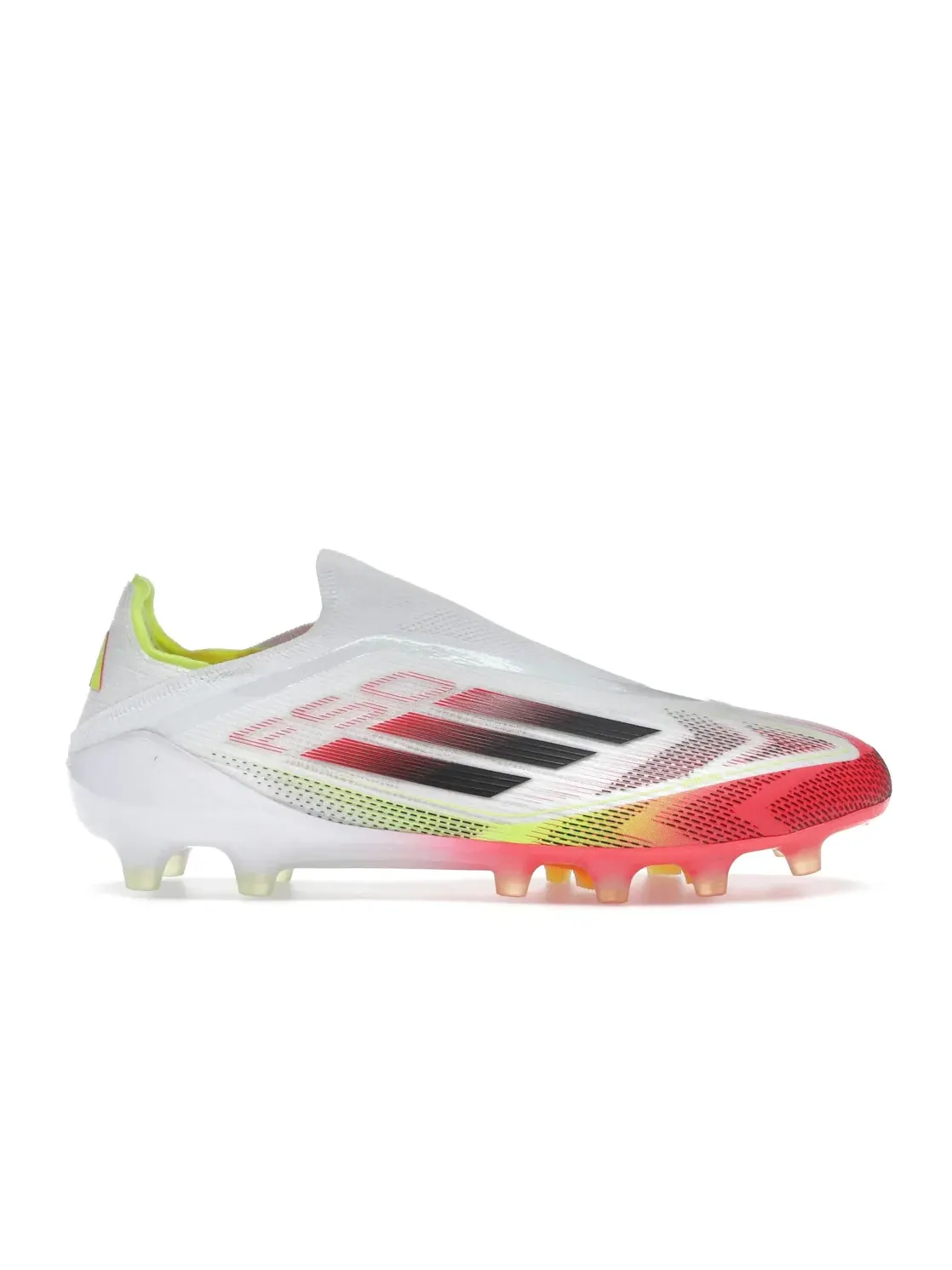 Мужские бутсы без шнуровки Adidas F50 Elite Laceless AG — изображение 1 из 4, белый/черный/желтый