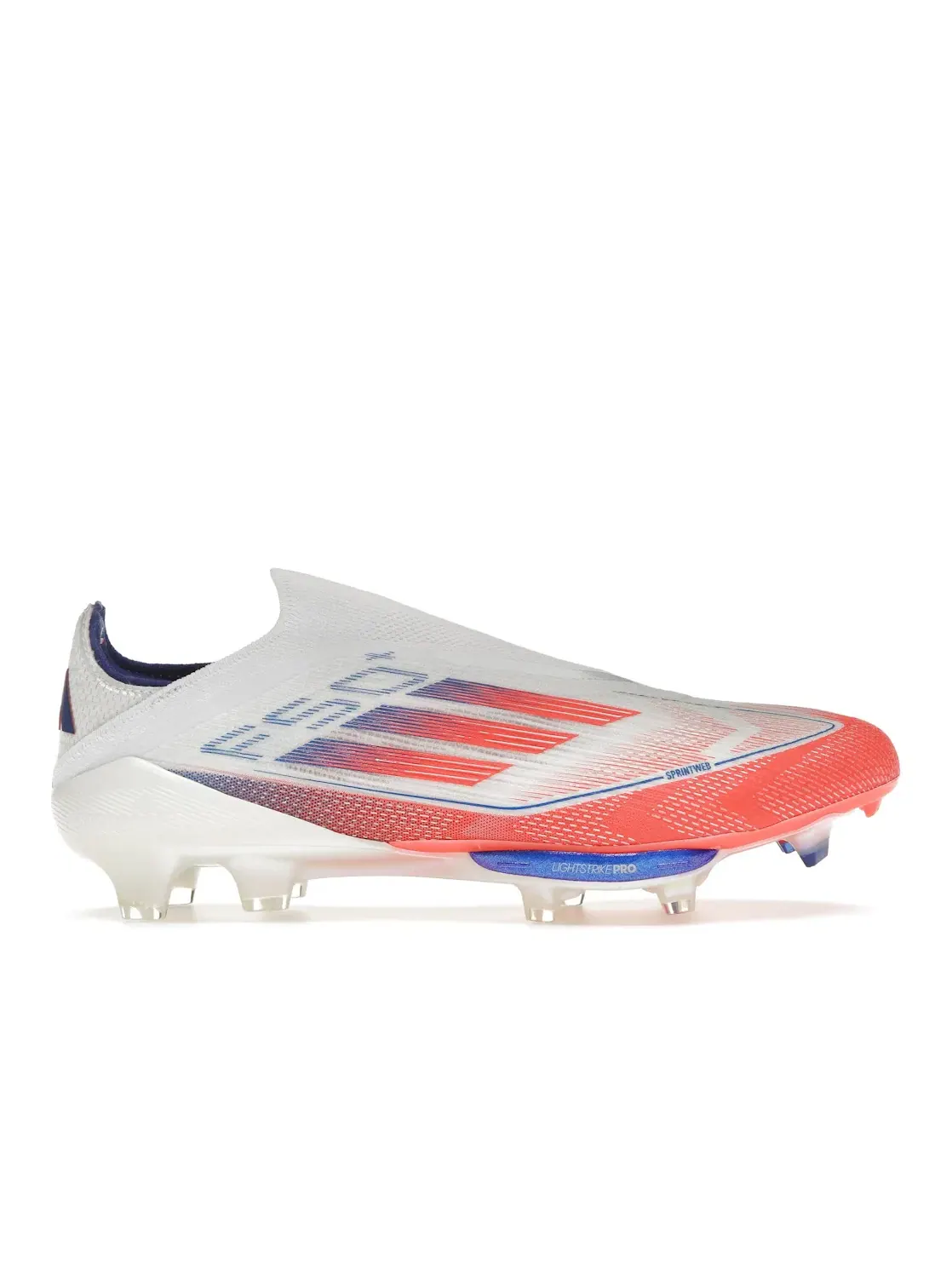 Мужские бутсы без шнуровки F50+ Elite Laceless FG Adidas — изображение 1 из 4, белый/красный/синий