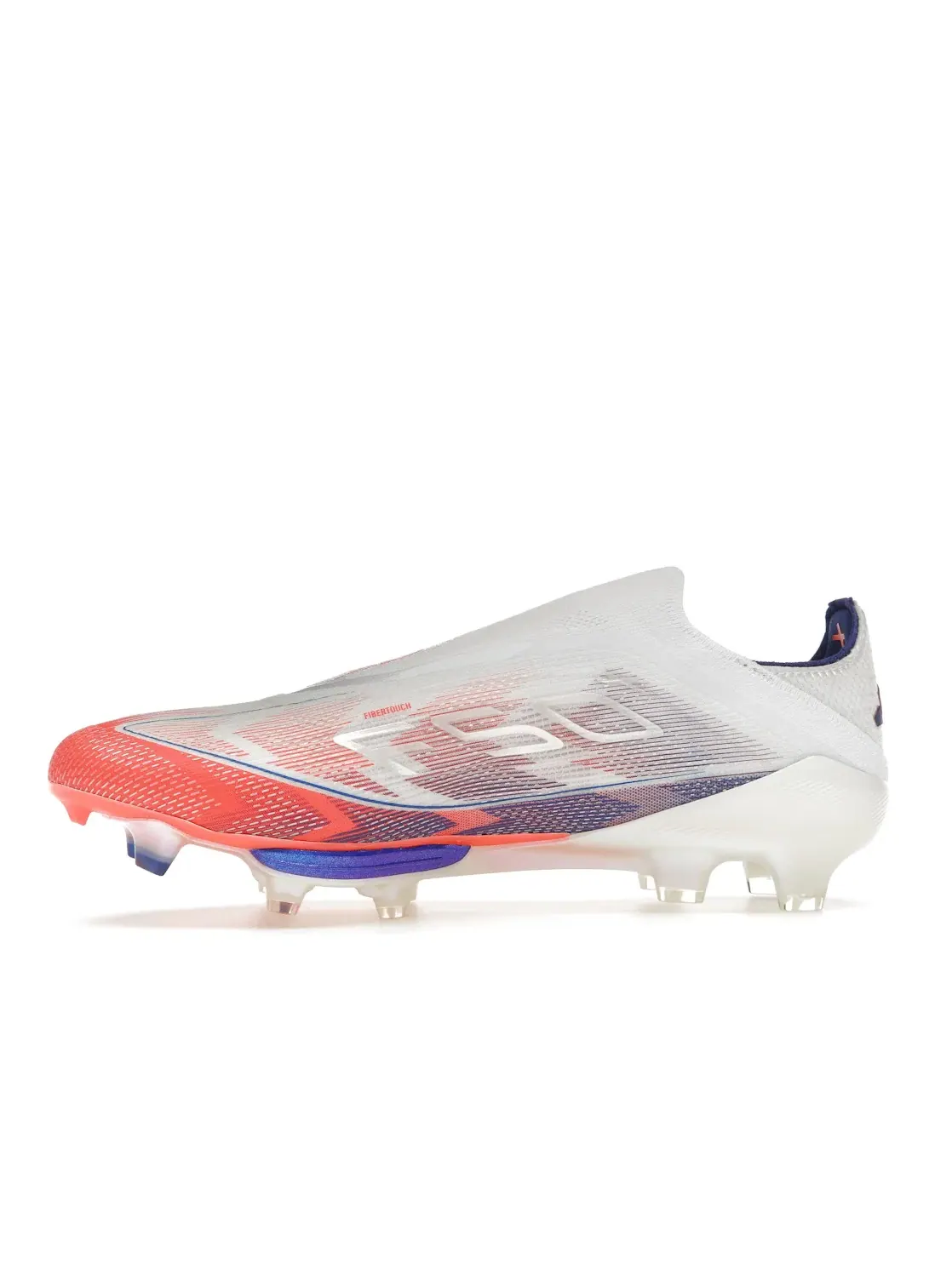 Мужские бутсы без шнуровки F50+ Elite Laceless FG Adidas — изображение 3 из 4, белый/красный/синий