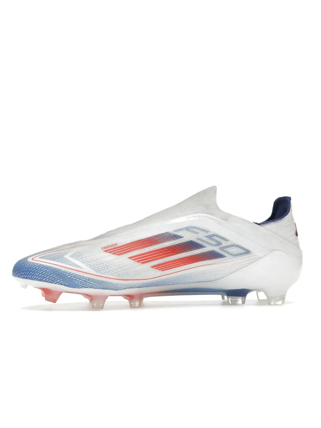 Мужские бутсы футбольные с лаконичным дизайном Adidas F50 Elite Laceless FG — изображение 3 из 4, белый/красный/синий