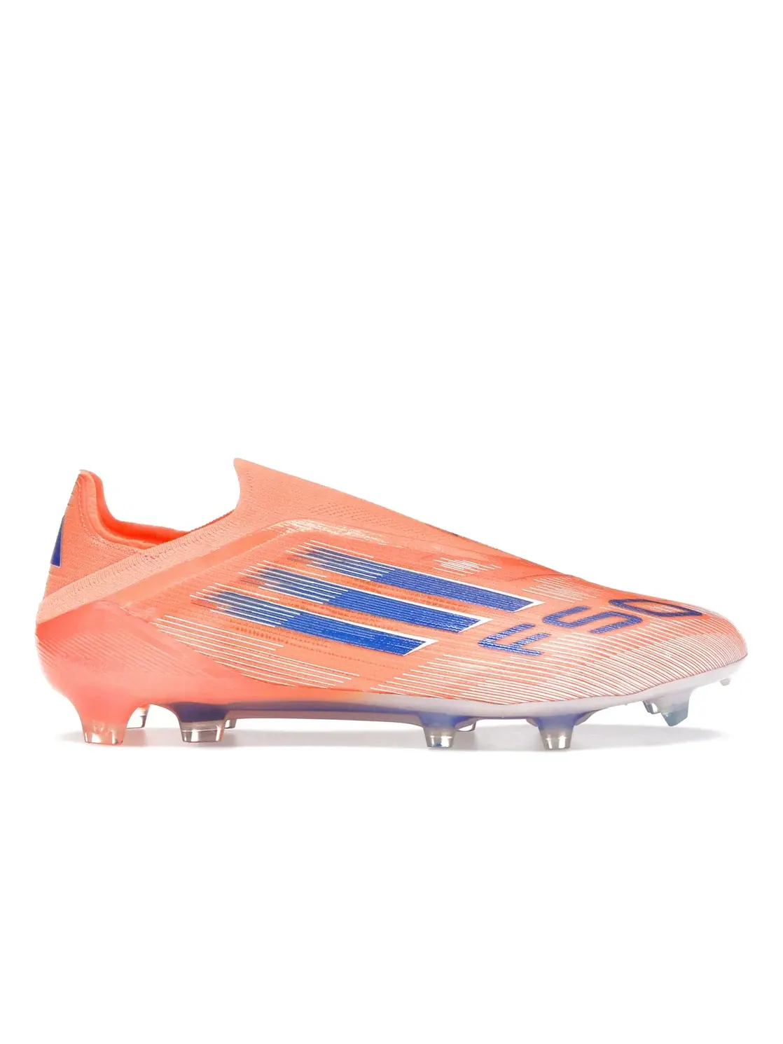Мужские бутсы футбольные без шнуровки F50 Elite Laceless Adidas — изображение 1 из 4, оранжевый/синий/белый