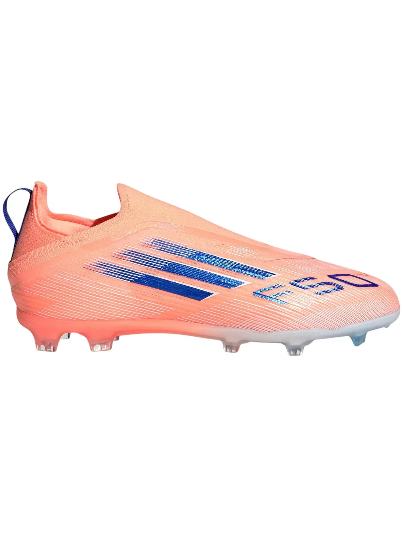 Детские бутсы без шнуровки Adidas F50 Elite Laceless FG — изображение 1 из 1, оранжевый/синий/белый