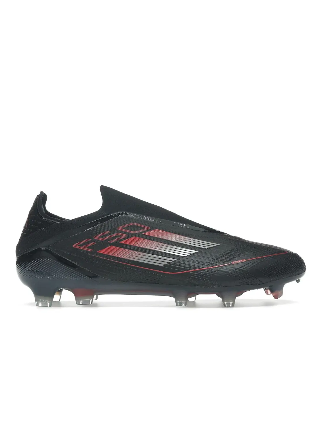 Мужские бутсы без шнуровки Adidas F50 Elite Laceless FG — изображение 1 из 4, черный металлик красный
