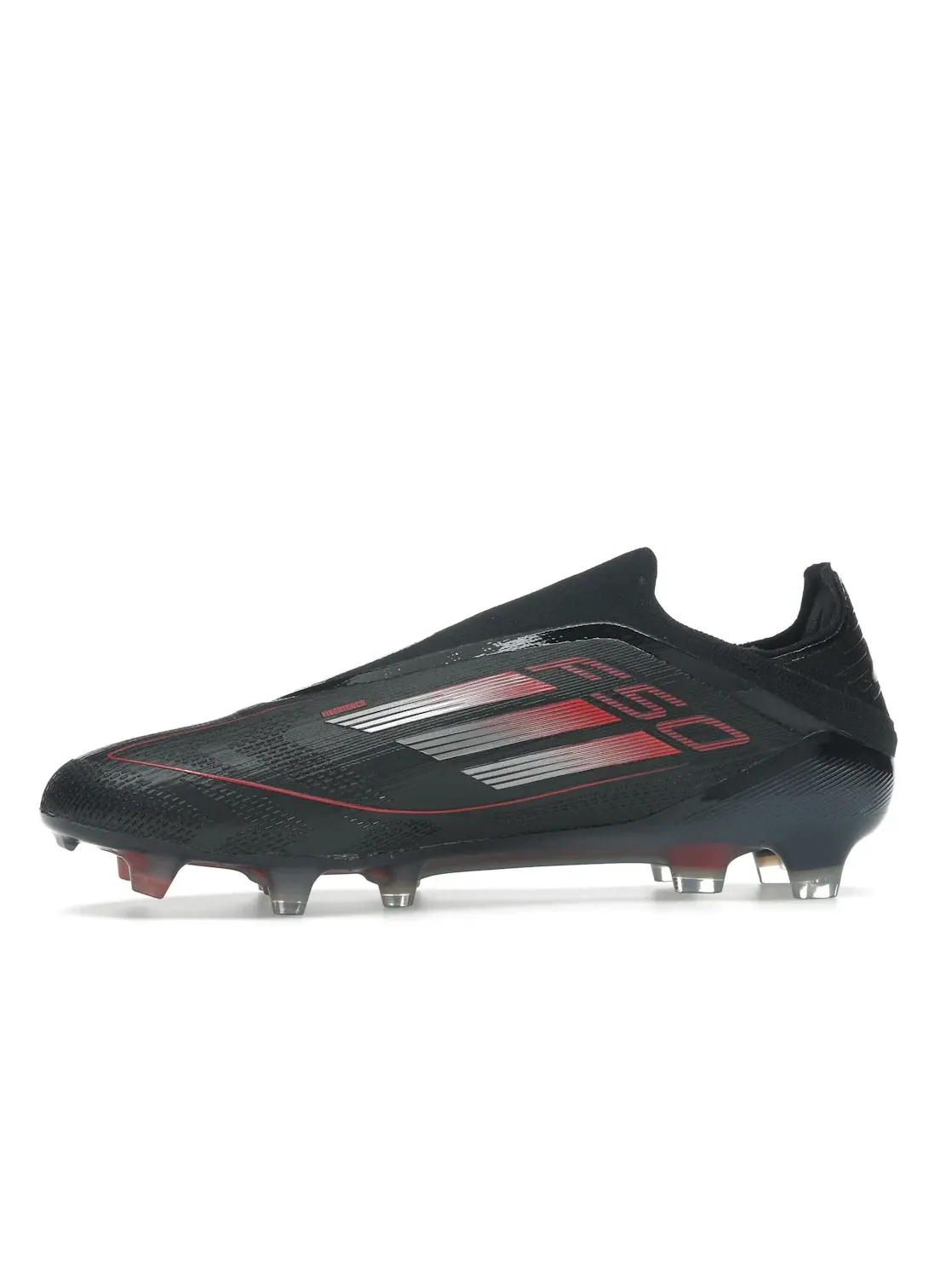 Мужские бутсы без шнуровки Adidas F50 Elite Laceless FG — изображение 3 из 4, черный металлик красный