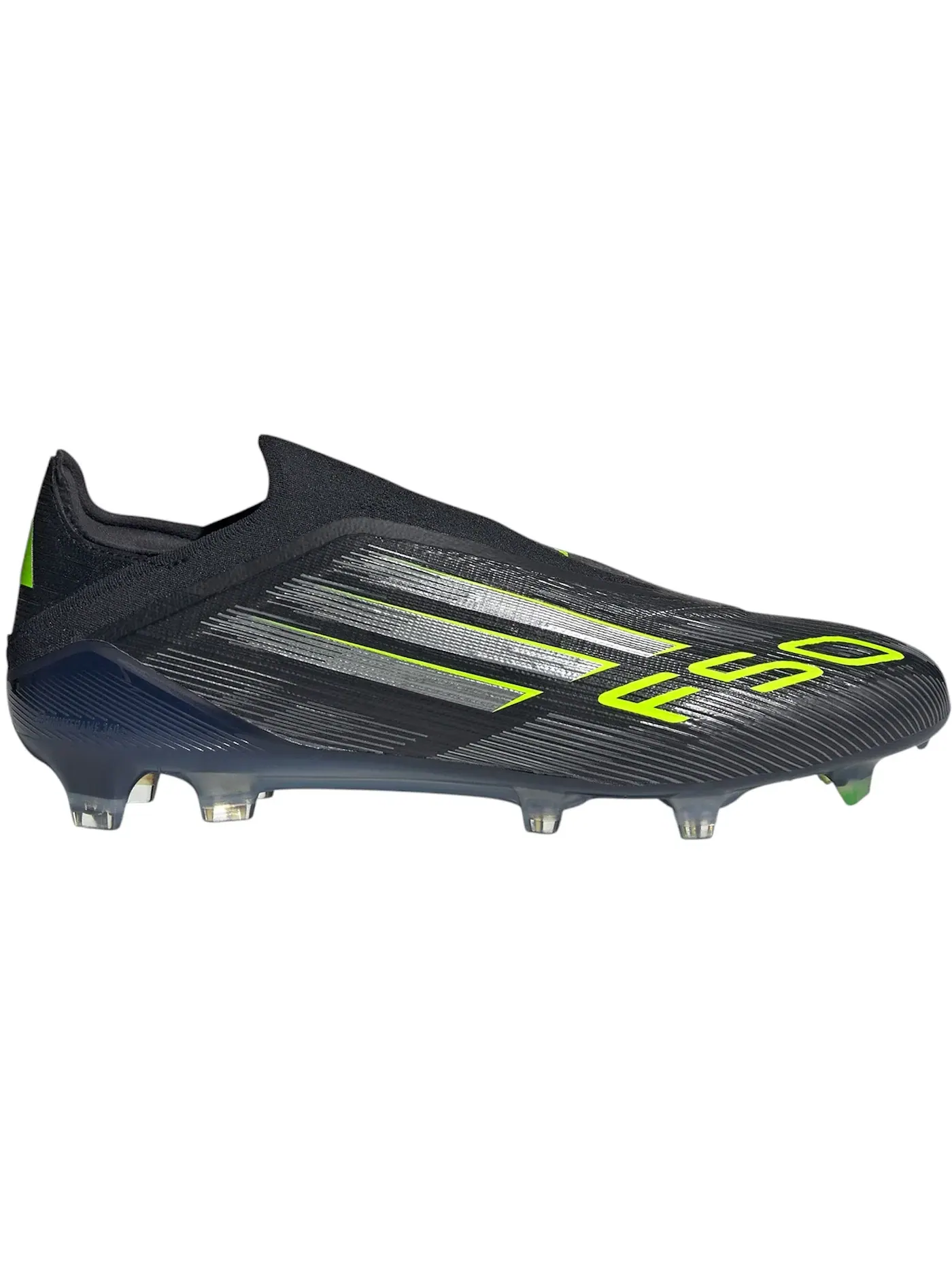 Мужские бутсы с бесшнуровкой Adidas F50 Elite Laceless FG — изображение 1 из 1, черный металлик