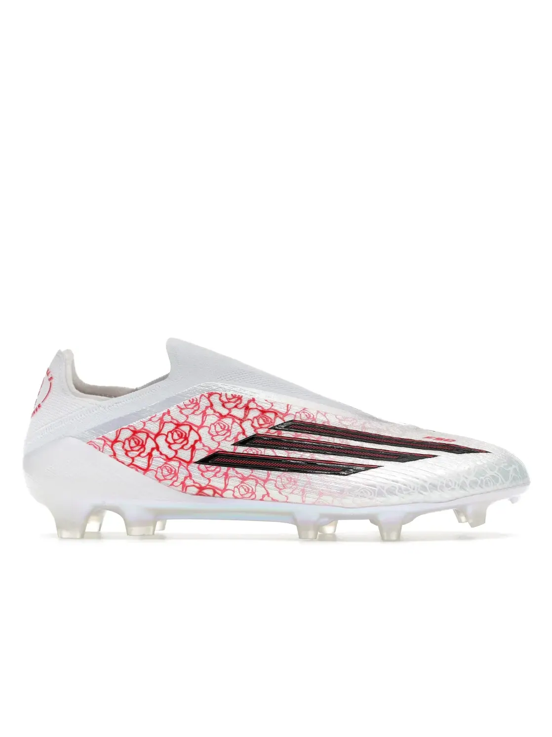 Мужские бутсы для футбола без шнуровки Adidas F50 Elite Laceless FG — изображение 1 из 4, белый черный красный