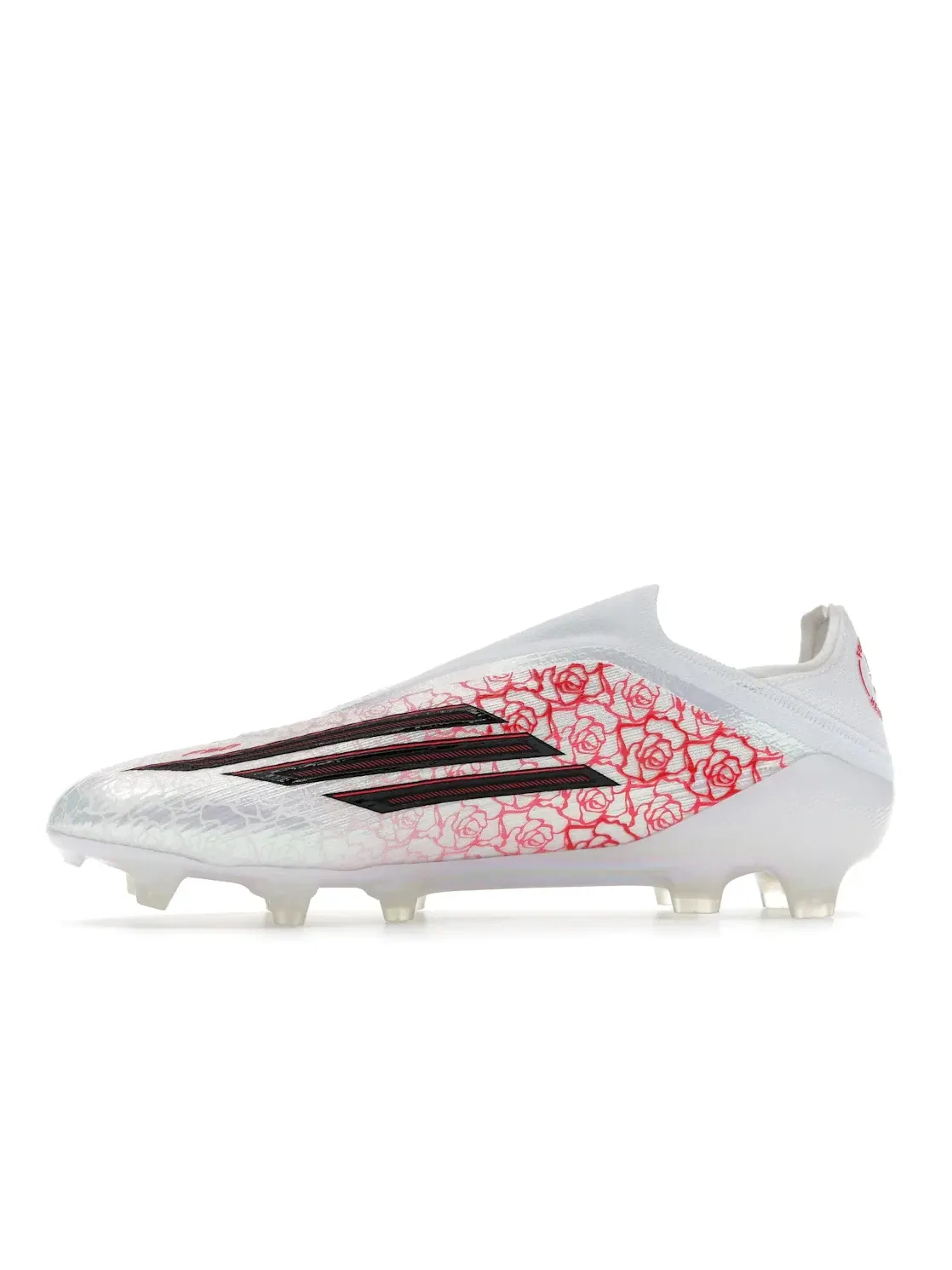 Мужские бутсы для футбола без шнуровки Adidas F50 Elite Laceless FG — изображение 3 из 4, белый черный красный