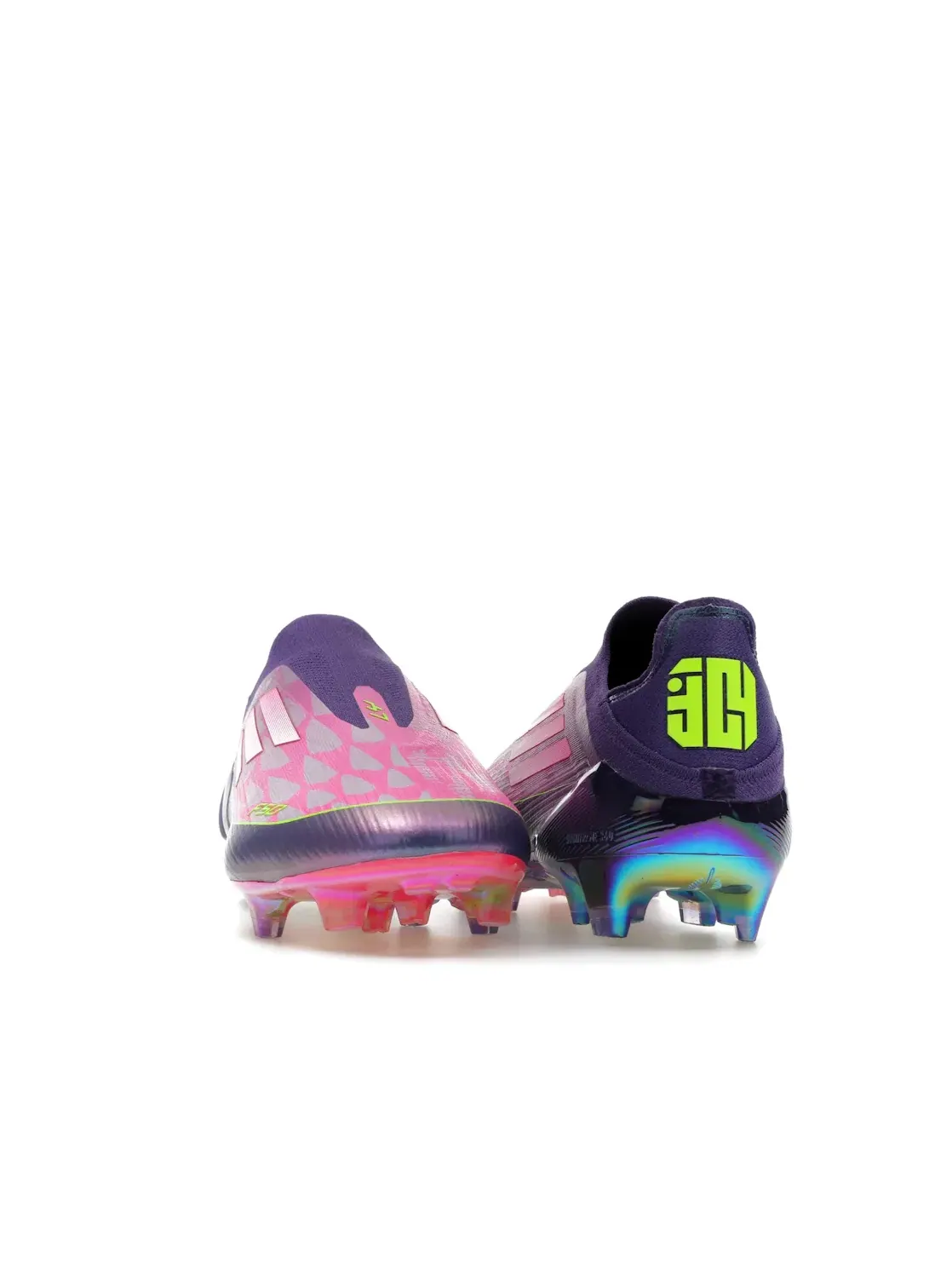 Мужские бутсы без шнуровки Lamine Yamal Future Icons Pack Adidas — изображение 2 из 4, фиолетовый/белый