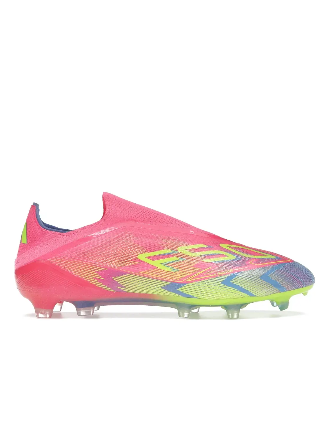 Мужские бутсы для футбола без шнуровки Adidas F50 Elite Laceless FG — изображение 1 из 4, розовый//синий