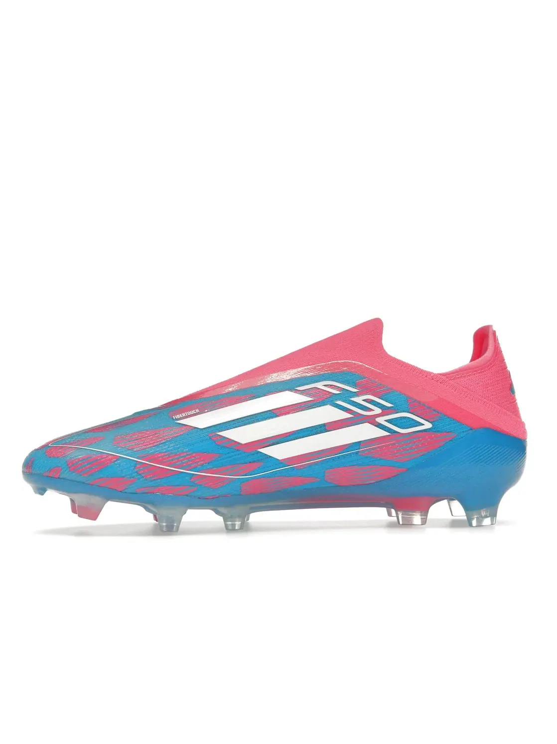 Мужские бутсы без шнуровки Adidas F50 Elite Laceless FG — изображение 3 из 4, синий/белый/розовый