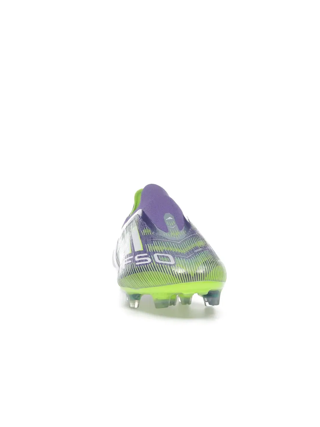 Мужские бутсы без шнуровки Adidas F50 Elite Laceless FG — изображение 2 из 4, фиолетовый/белый