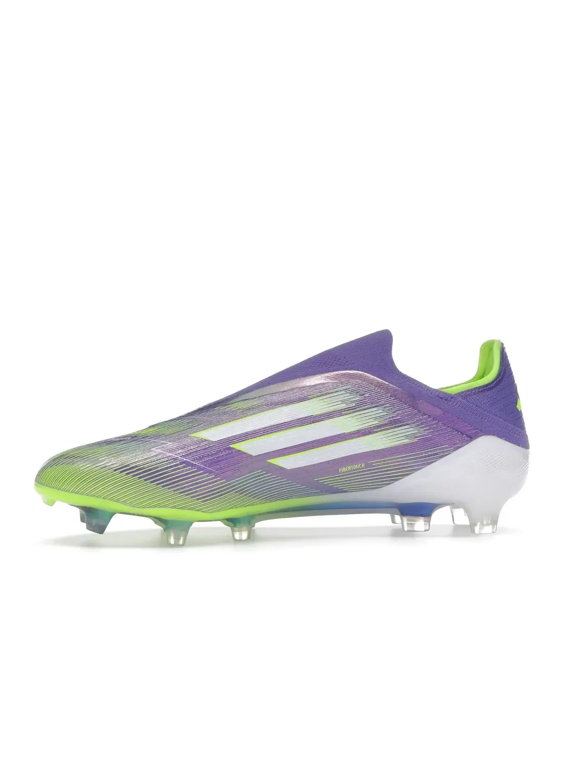 Мужские бутсы без шнуровки Adidas F50 Elite Laceless FG — изображение 3 из 4, фиолетовый/белый