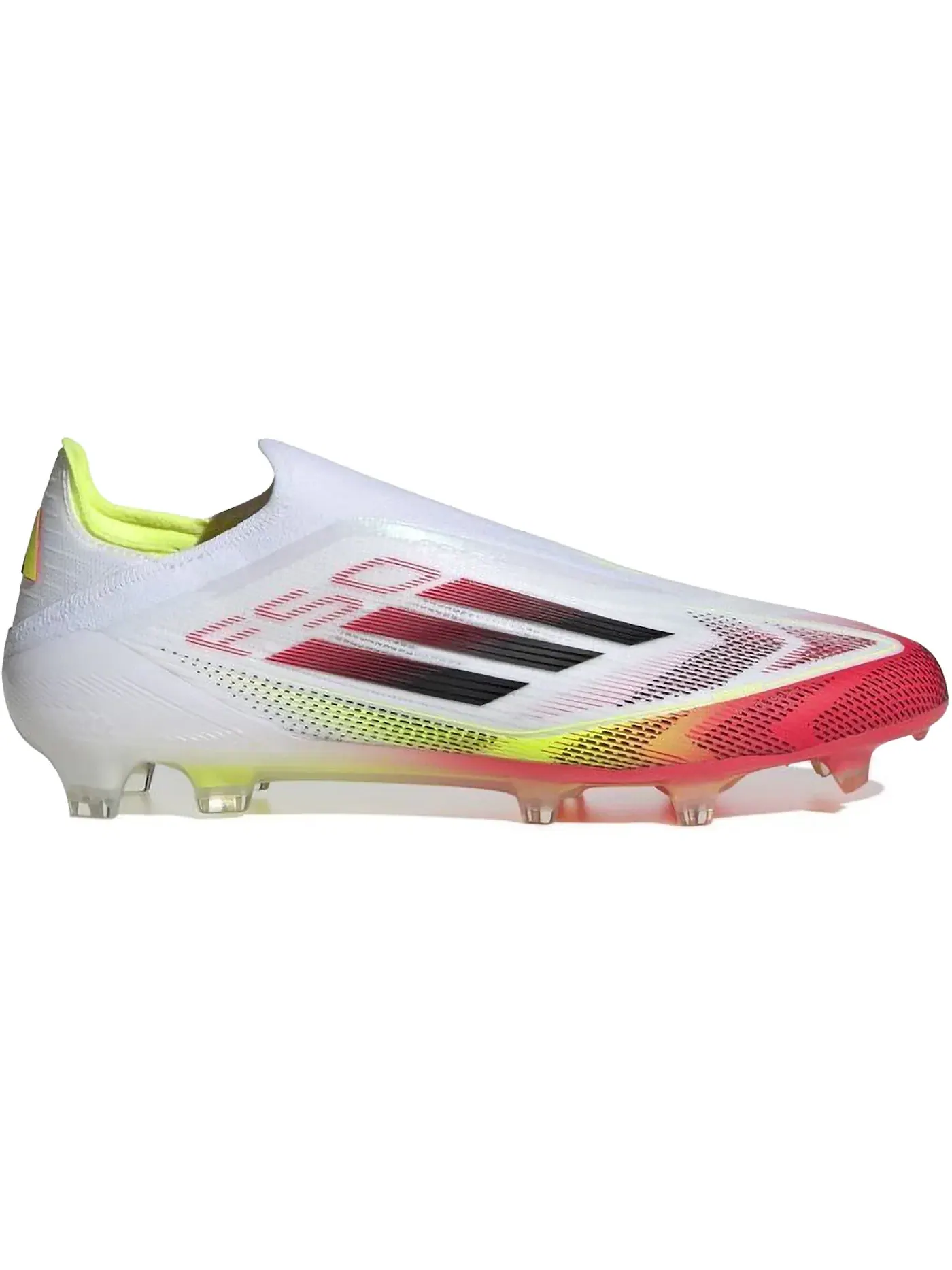 Мужские бутсы без шнуровки Adidas F50 Elite Laceless FG — изображение 1 из 1, белый черный желтый