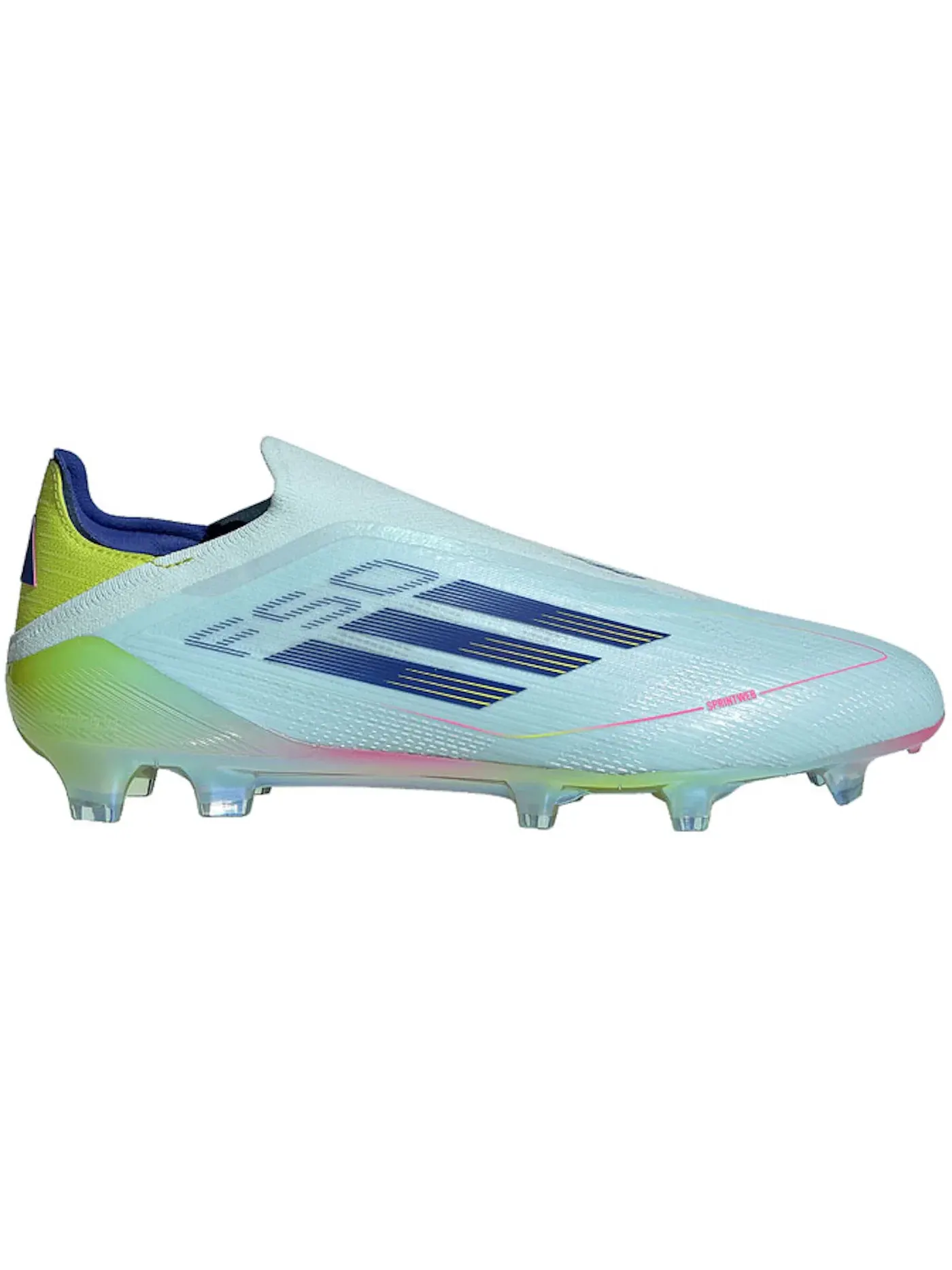 Мужские бутсы футбольные с технологией без шнурков Adidas F50 Elite Laceless FG — изображение 1 из 1, синий/синий/желтый