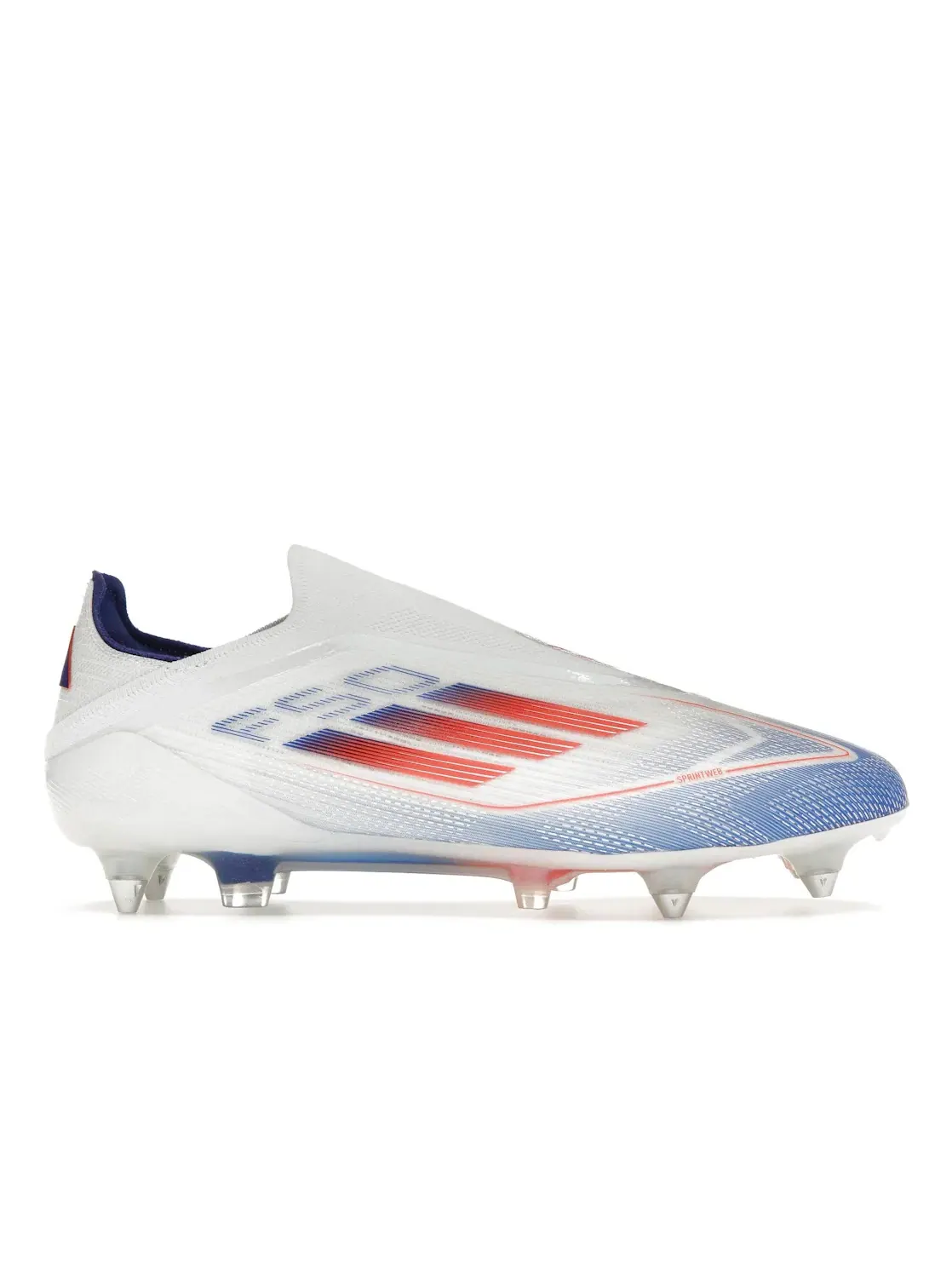 Мужские бутсы с шипами Adidas F50 Elite Laceless SG — изображение 1 из 4, белый красный синий