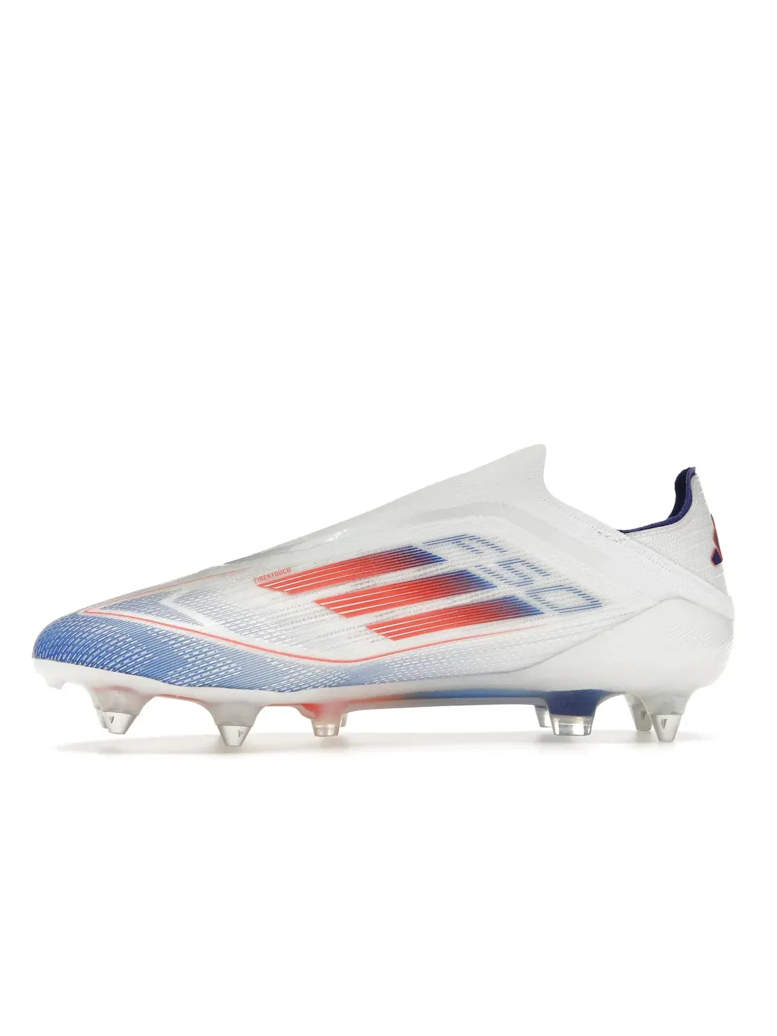Мужские бутсы с шипами Adidas F50 Elite Laceless SG — изображение 3 из 4, белый красный синий