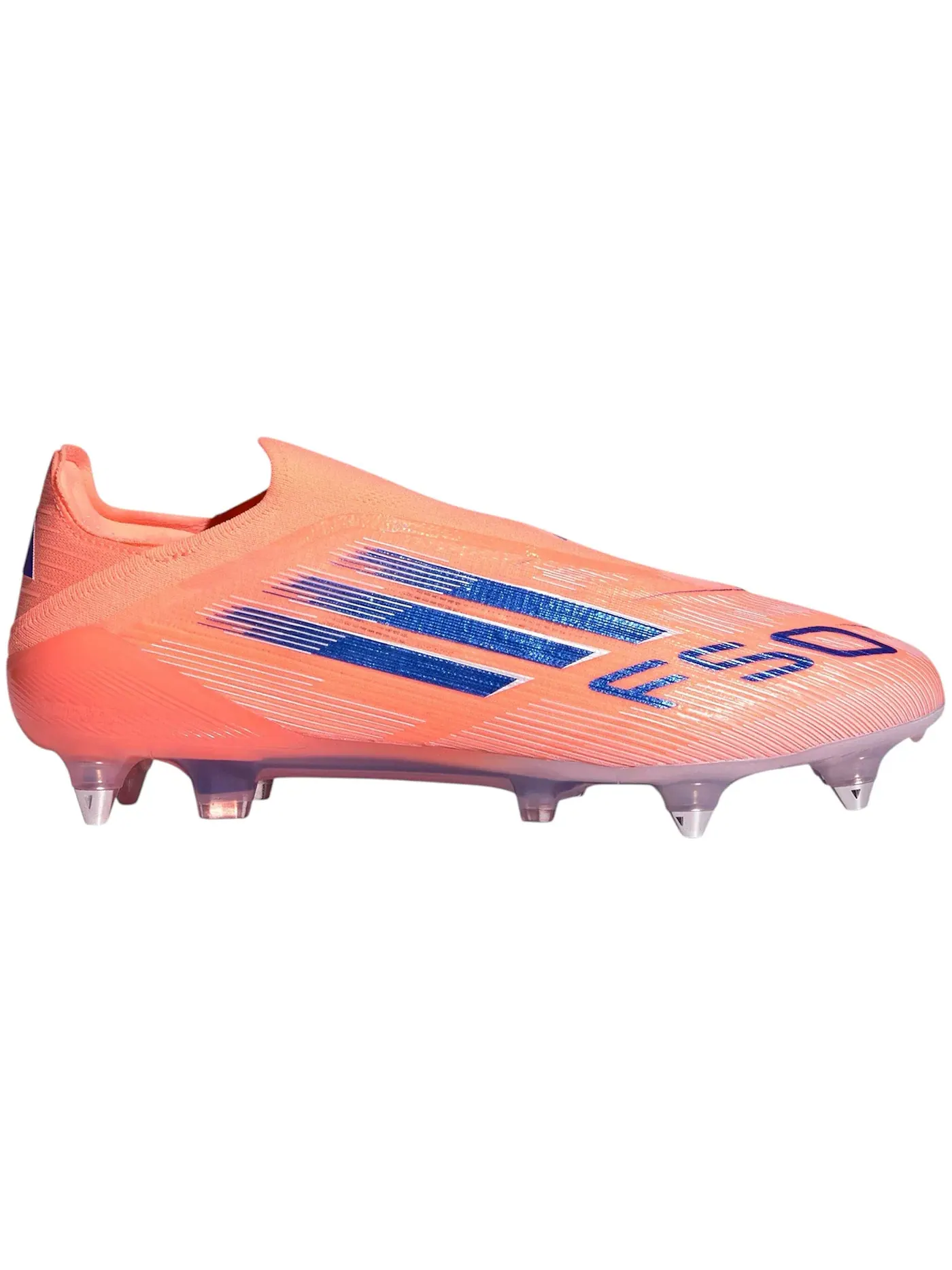 Мужские бутсы с покрытием из синтетики Adidas F50 Elite Laceless SG — изображение 1 из 1, оранжевый/синий/белый