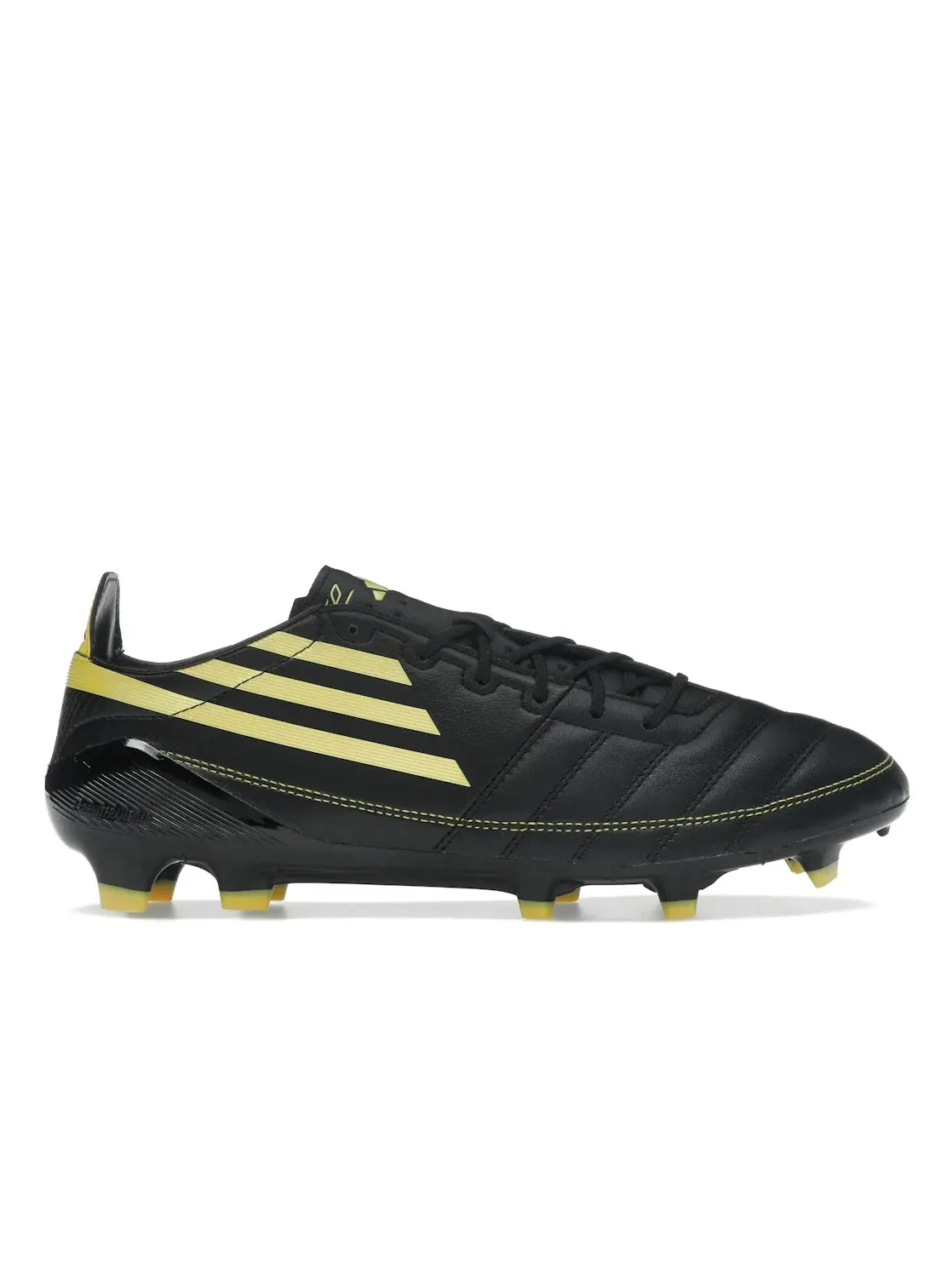 Мужские бутсы с кожаным верхом Adidas F50 Elite Leather 2010 FG — изображение 1 из 4, черный/желтый/желтый