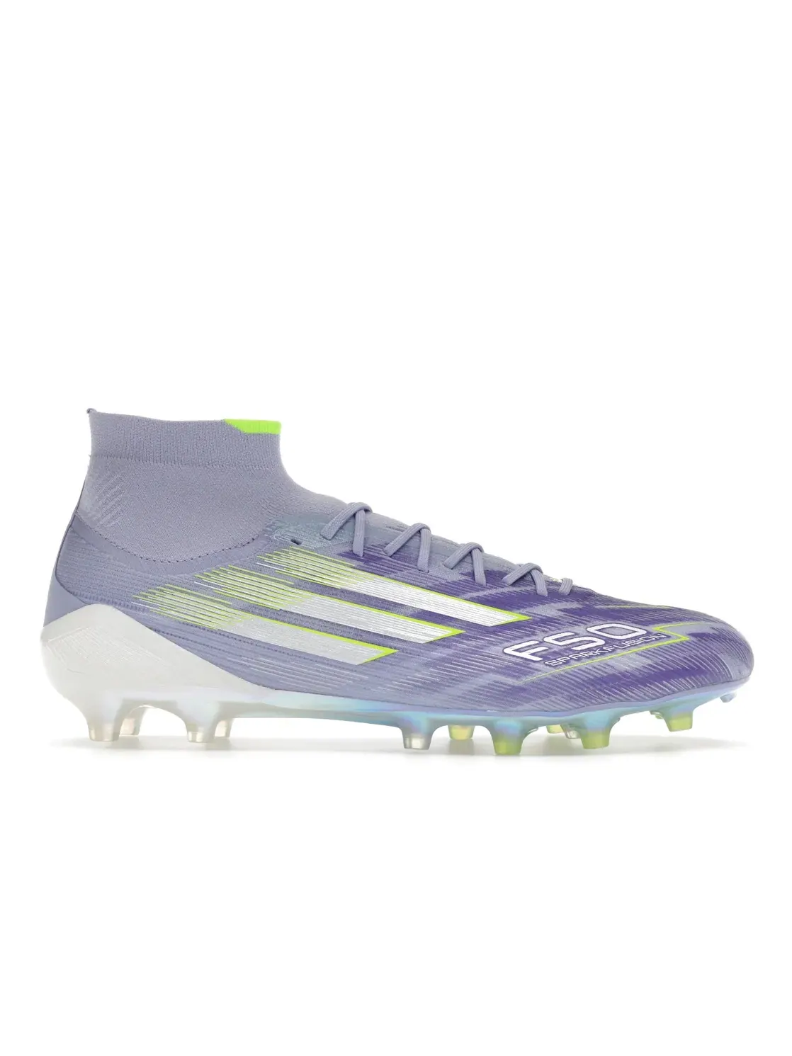 Женские бутсы футбольные с высоким голенищем Adidas F50 Elite Mid-Cut FG — изображение 1 из 4, фиолетовый//фиолетовый