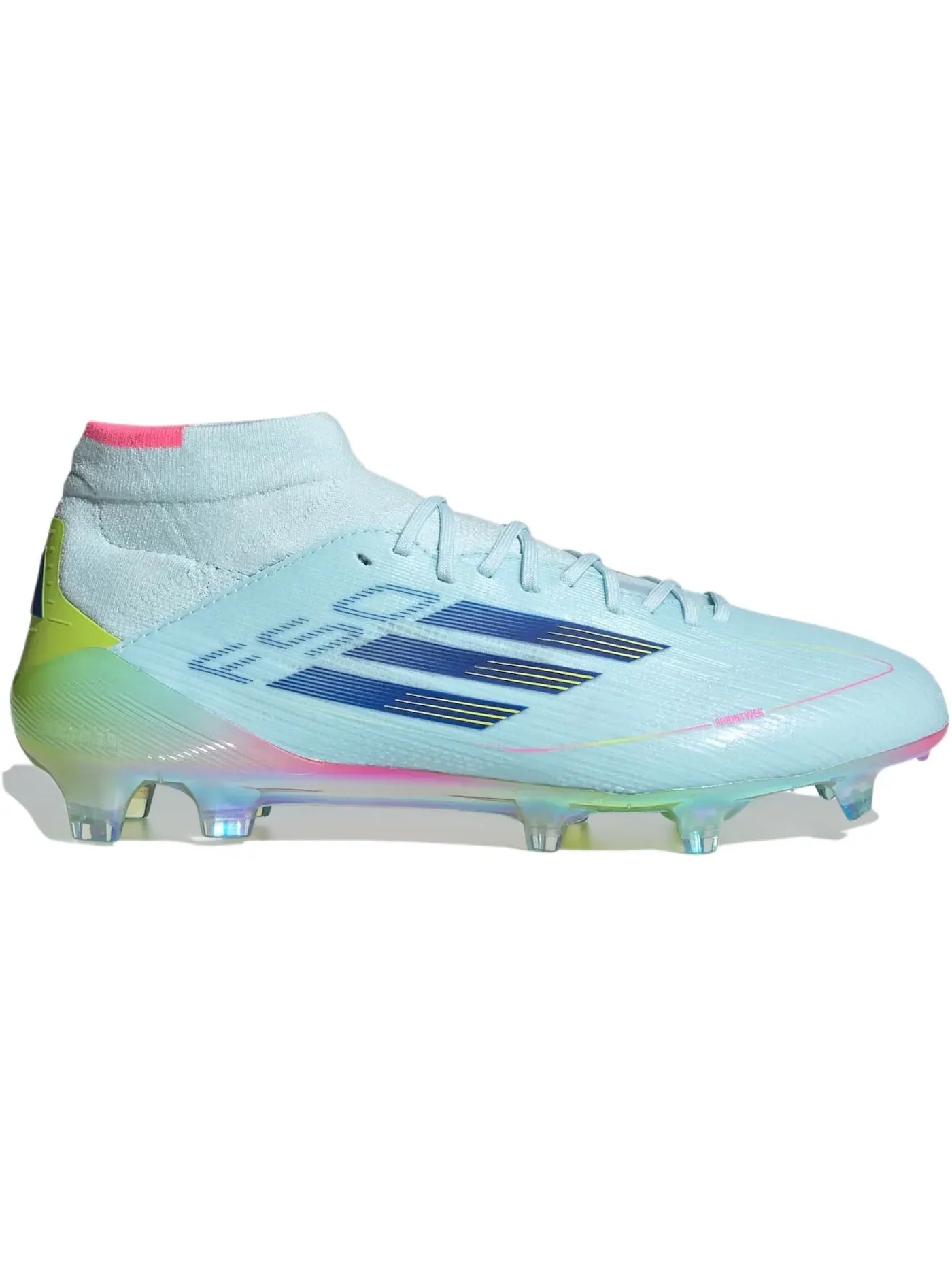 Женские бутсы среднего кроя Adidas F50 Elite Mid FG — изображение 1 из 1, синий синий желтый