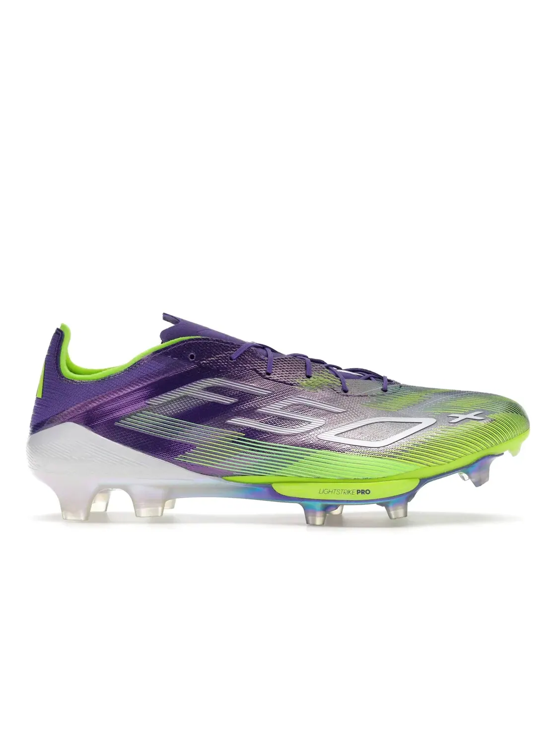 Мужские бутсы с шипами Adidas F50+ FG — изображение 1 из 4, фиолетовый/белый
