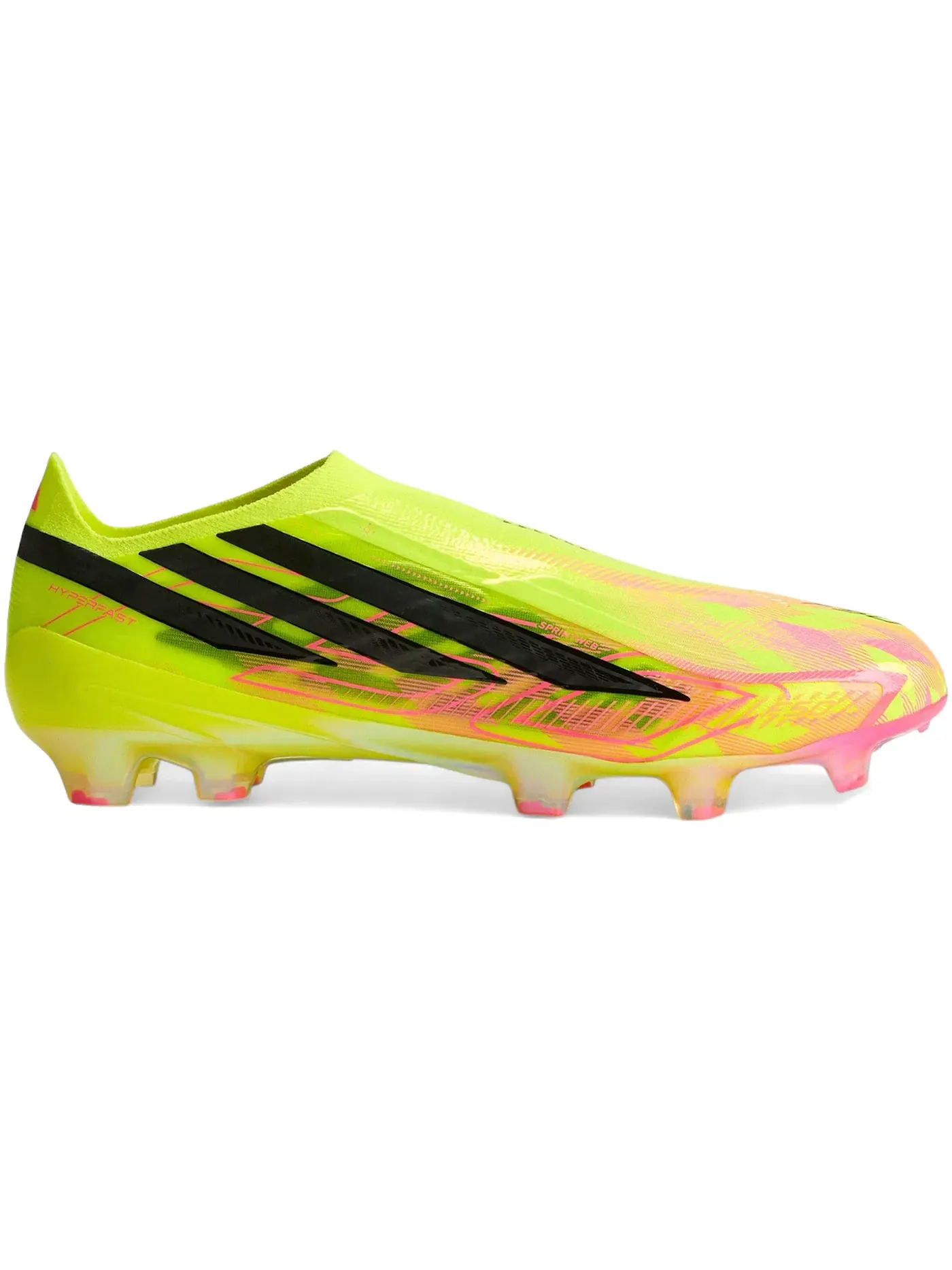 Мужские бутсы для футбола без шнуровки Adidas F50 Hyperfast Elite Laceless FG — изображение 1 из 1, желтый черный