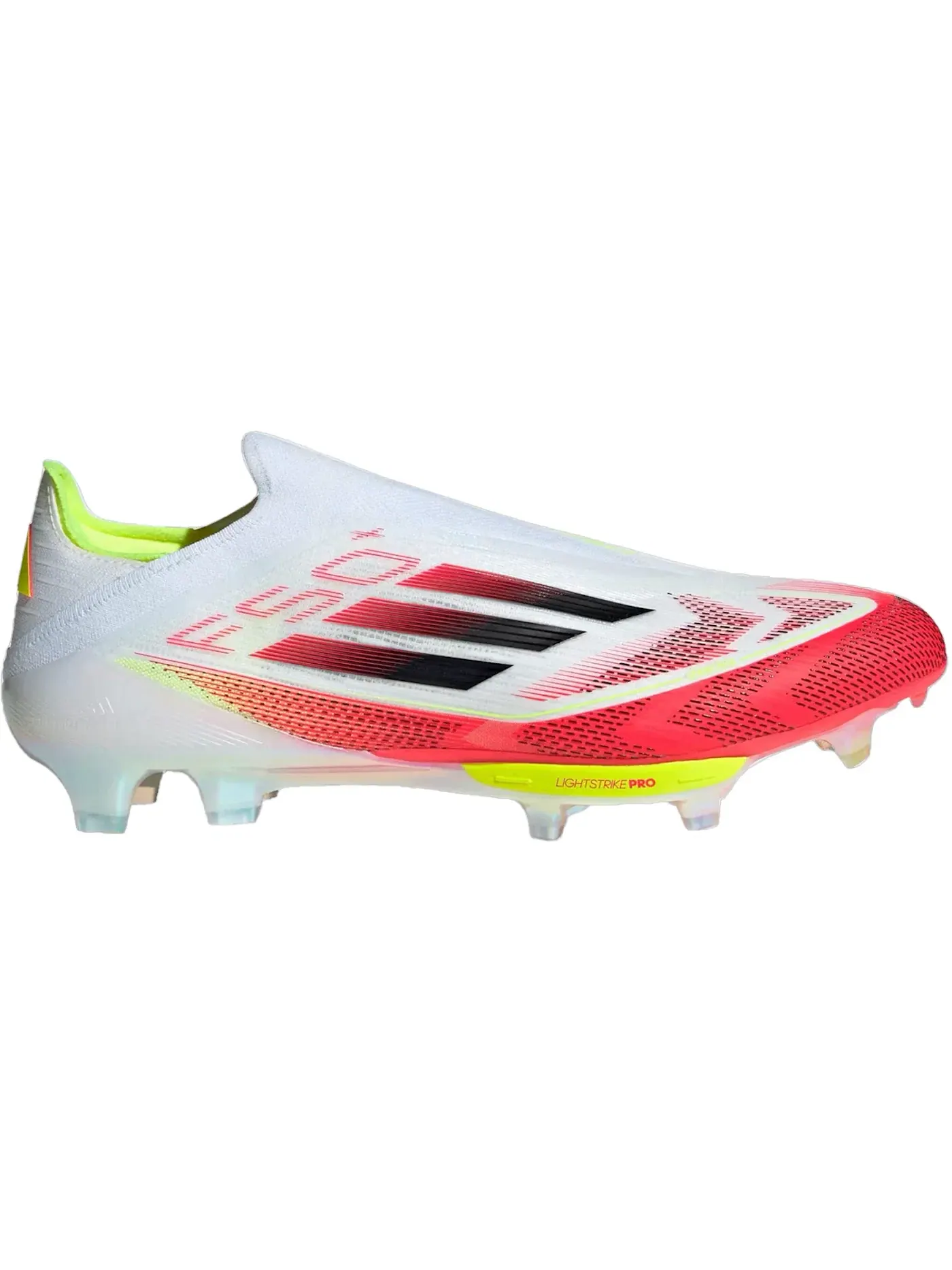 Мужские бутсы без шнуровки F50+ Laceless FG Adidas — изображение 1 из 1, белый/черный/желтый