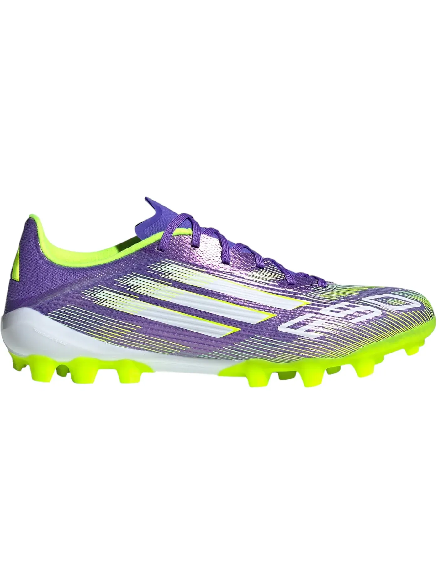 Мужские бутсы с шипами Adidas F50 League 2G/3G AG — изображение 1 из 1, фиолетовый/белый