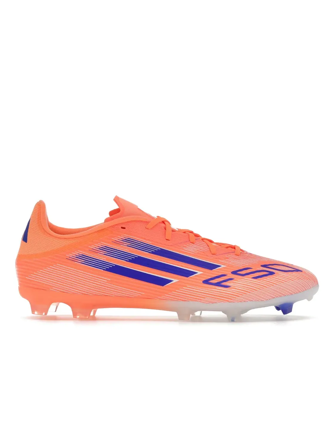 Мужские бутсы без шнуровки Adidas F50 League FG/MG — изображение 1 из 4, оранжевый синий белый