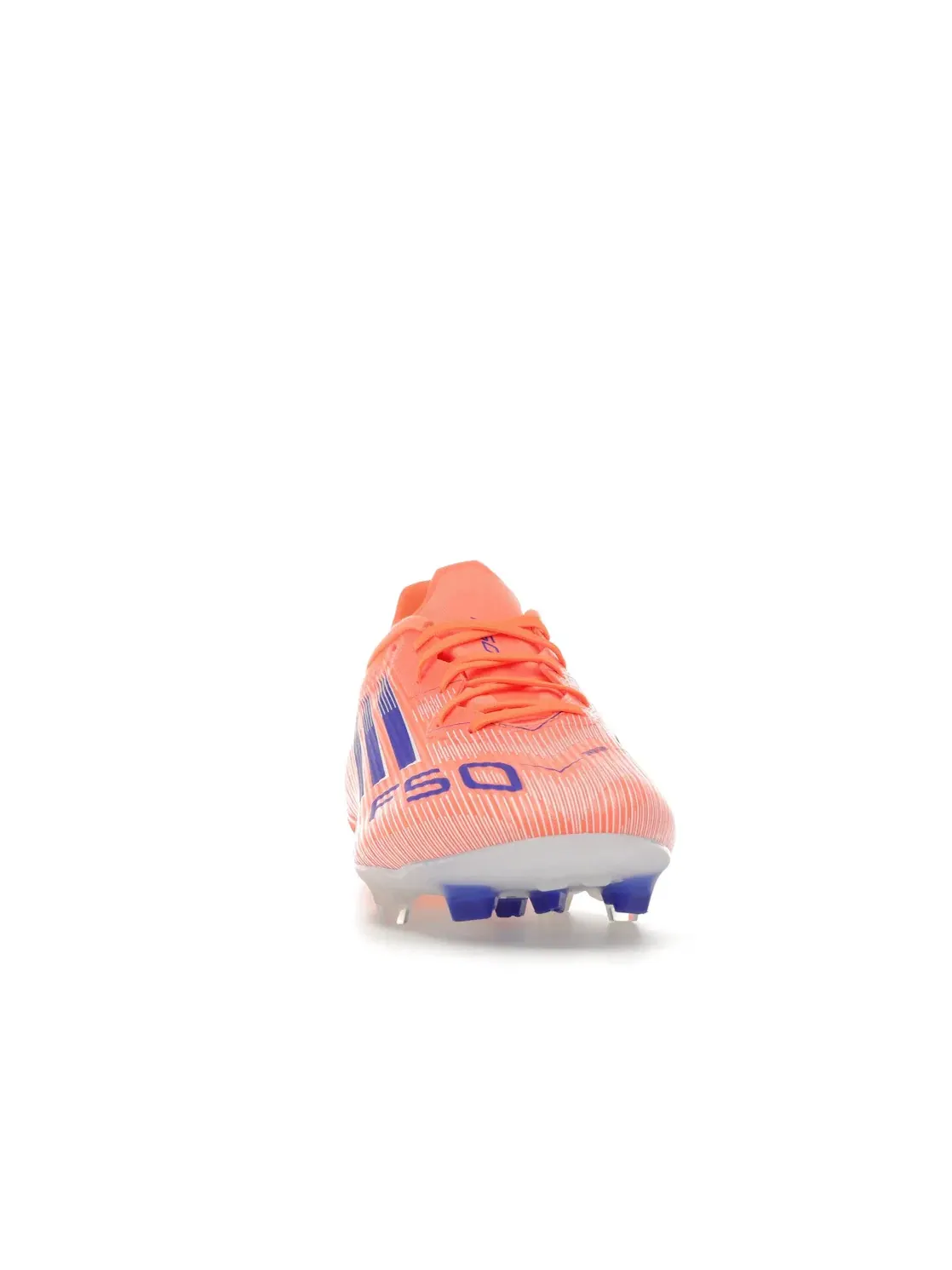 Мужские бутсы без шнуровки Adidas F50 League FG/MG — изображение 2 из 4, оранжевый синий белый