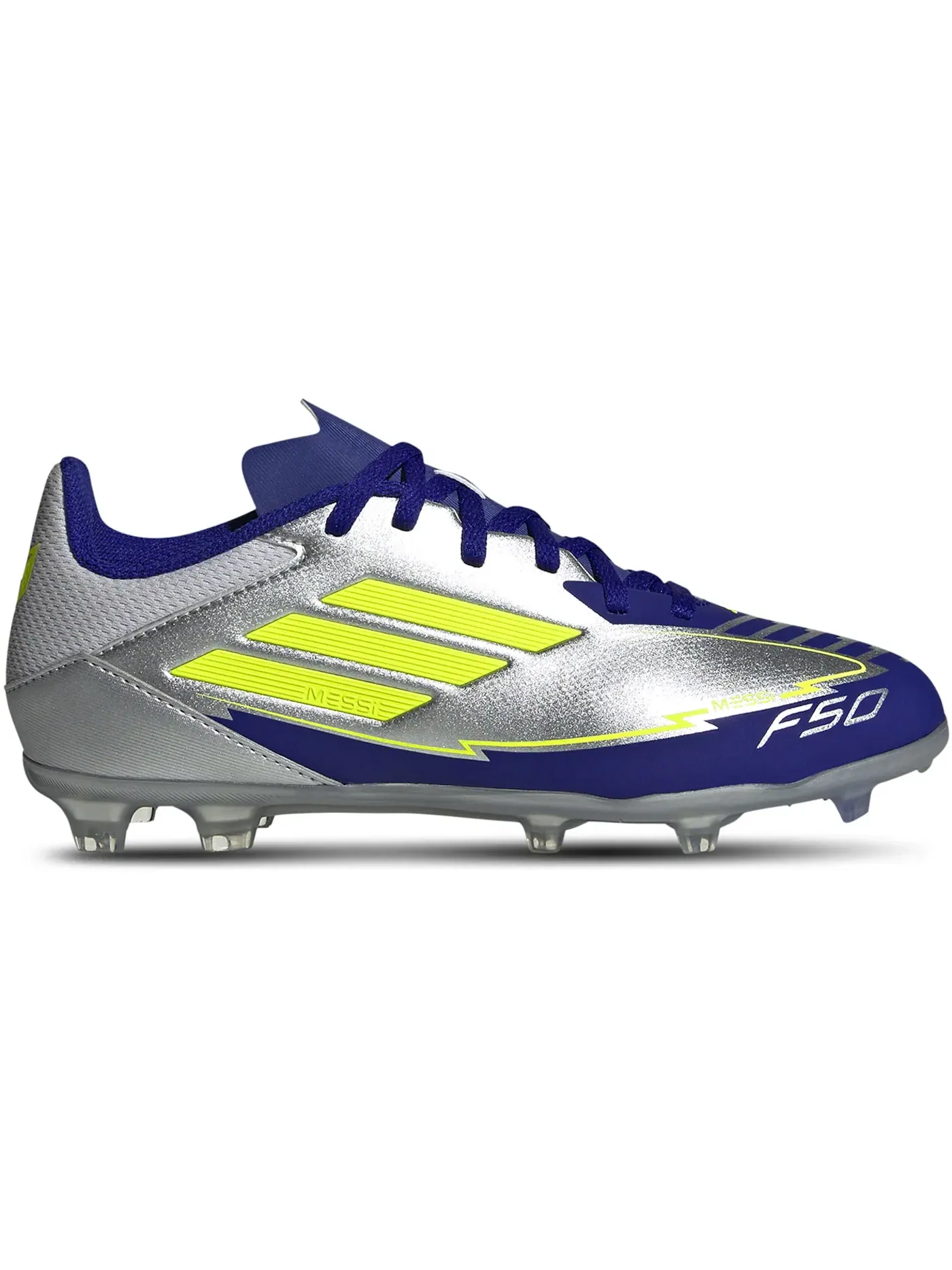 Детские бутсы с фиксированной/многозонной подошвой Adidas F50 League FG/MG Messi Player Pack 1 — изображение 1 из 1