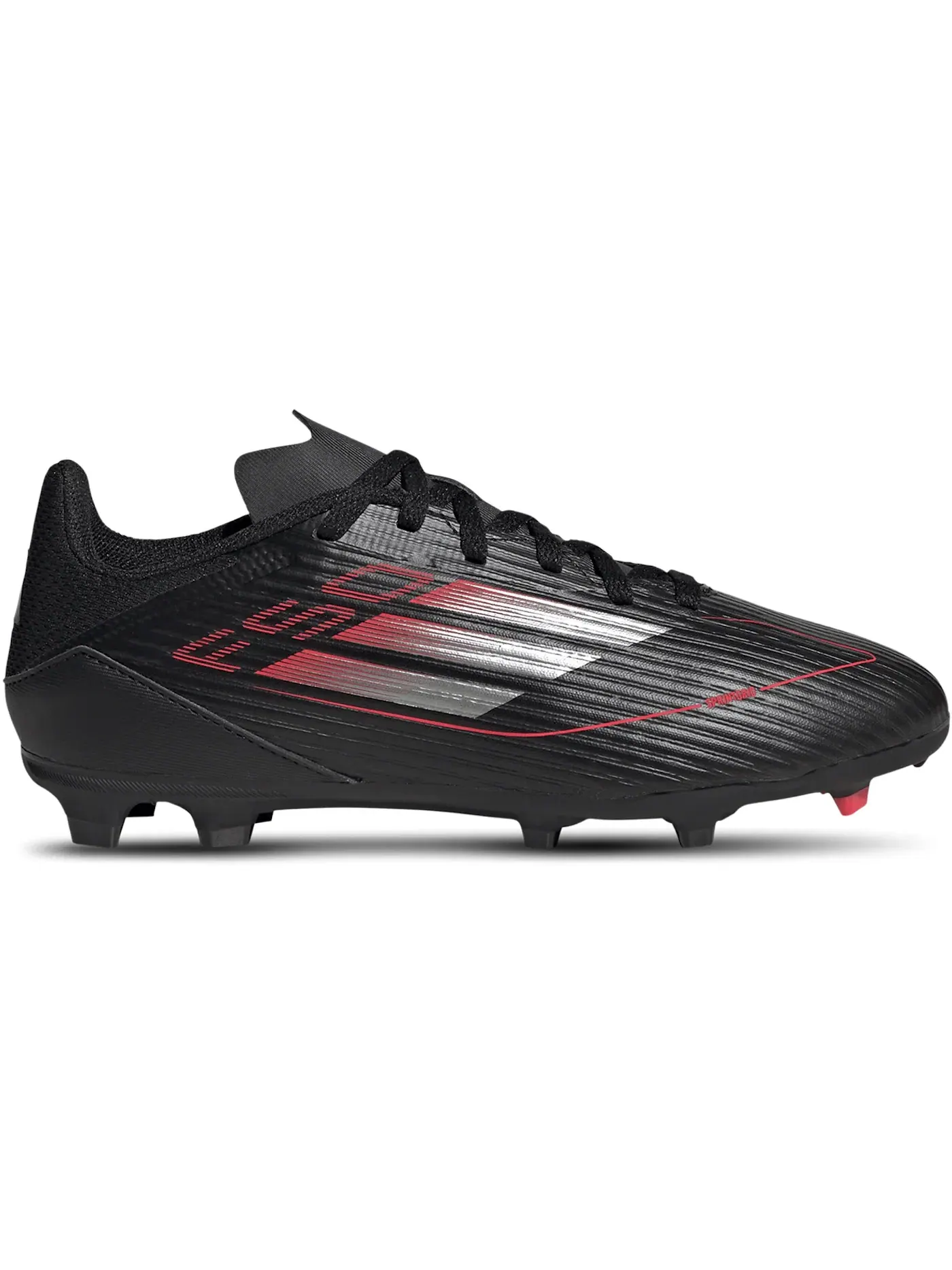 Детские бутсы для мальчиков с шипами FG/MG Adidas F50 League — изображение 1 из 1, черный/металлик/красный
