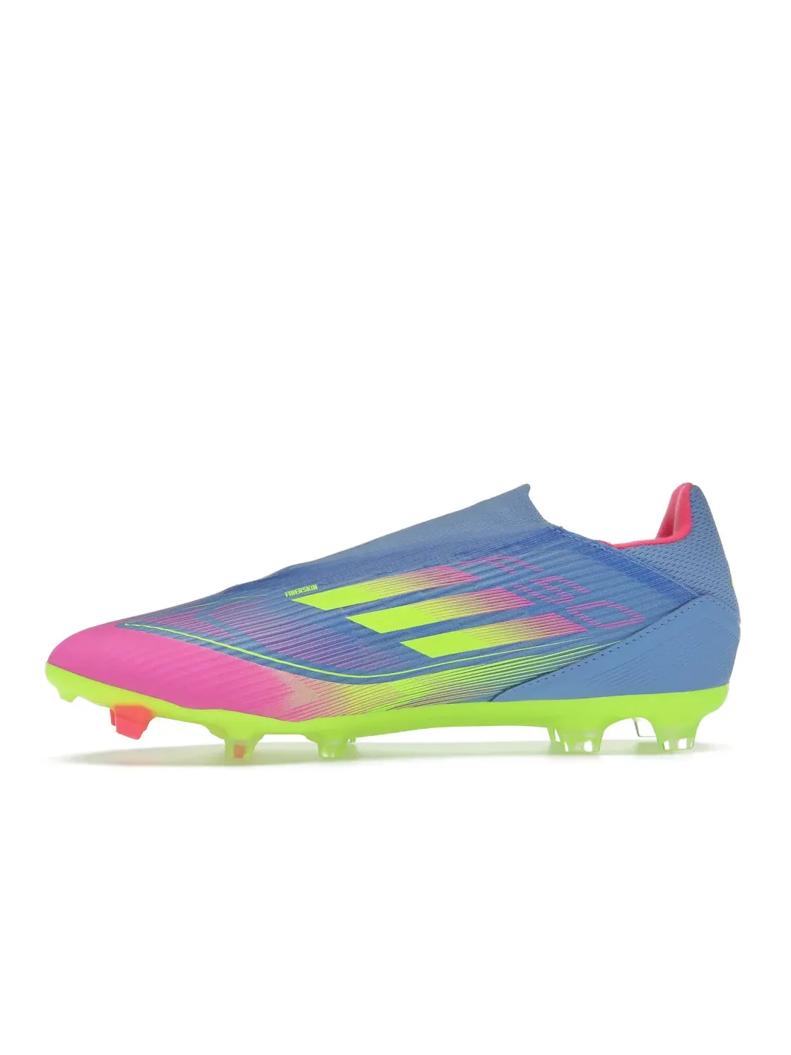 Мужские бутсы без шнуровки модель F50 League Laceless FG/MG Adidas — изображение 3 из 4, синий розовый
