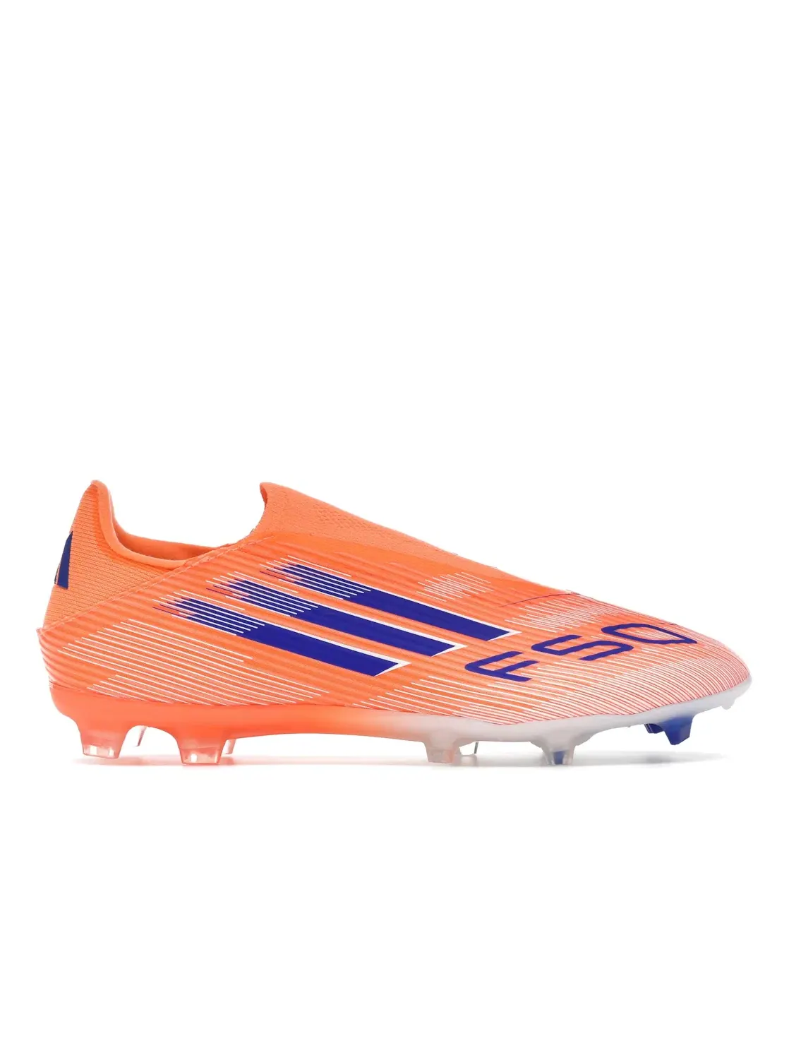 Мужские бутсы Laceless с шипами FG/MG Adidas F50 League — изображение 1 из 4, оранжевый синий белый
