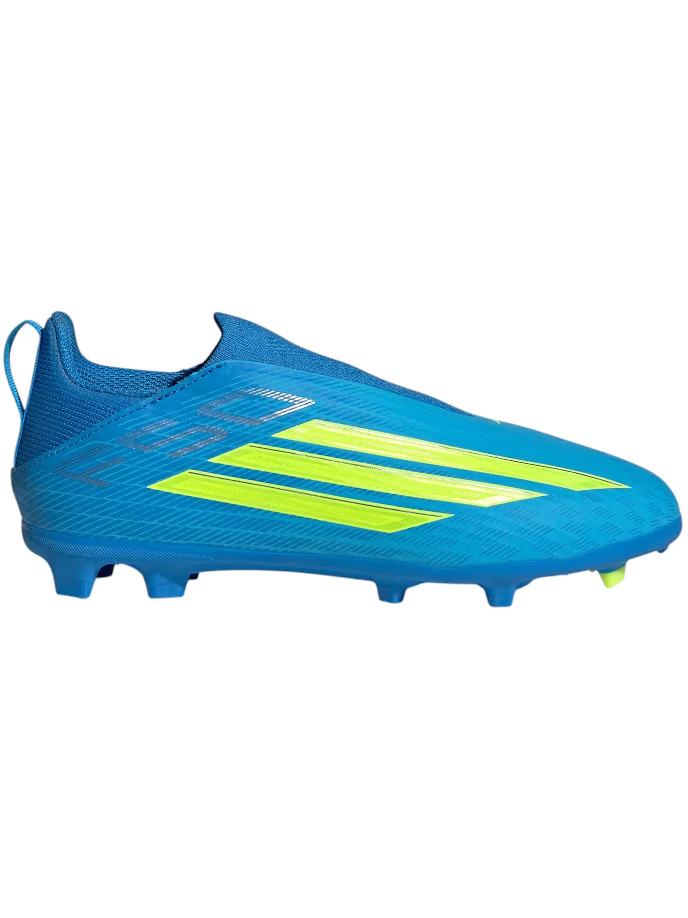 Детские бутсы Laceless FG/MG Adidas F50 League Ice Cold Precision Pack — изображение 1 из 1, синий/желтый
