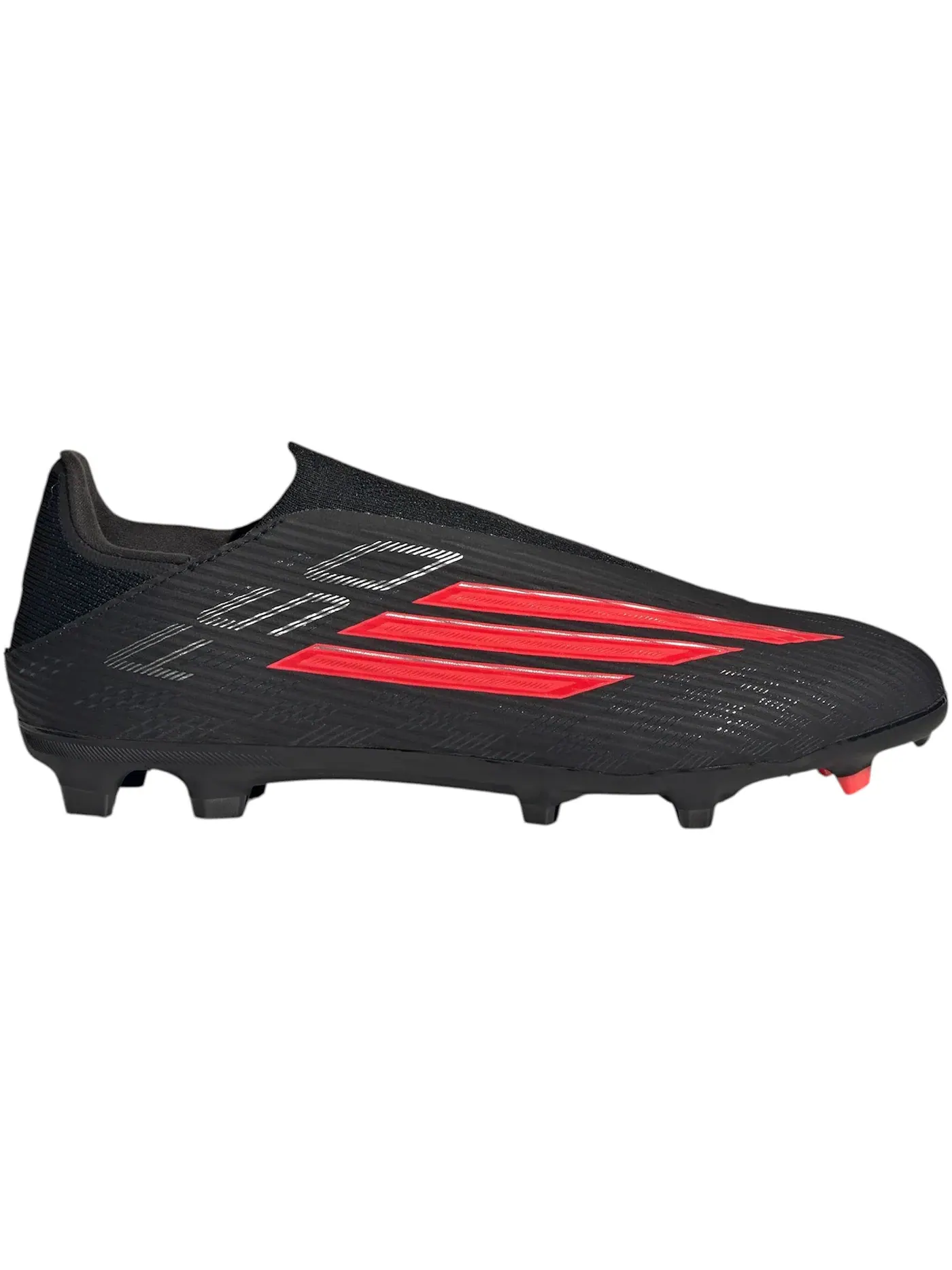 Мужские бутсы для футбола без шнуровки Adidas F50 League Laceless FG/MG — изображение 1 из 1, черный/красный/черный